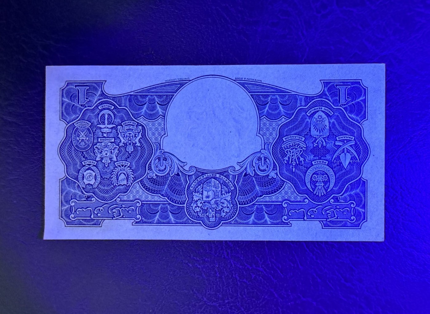 收藏联盟Quantum Auction 第333期拍卖  英属马来亚1941年1元 品相UNC 票面有点钞痕 细节如图 乔治六世国王