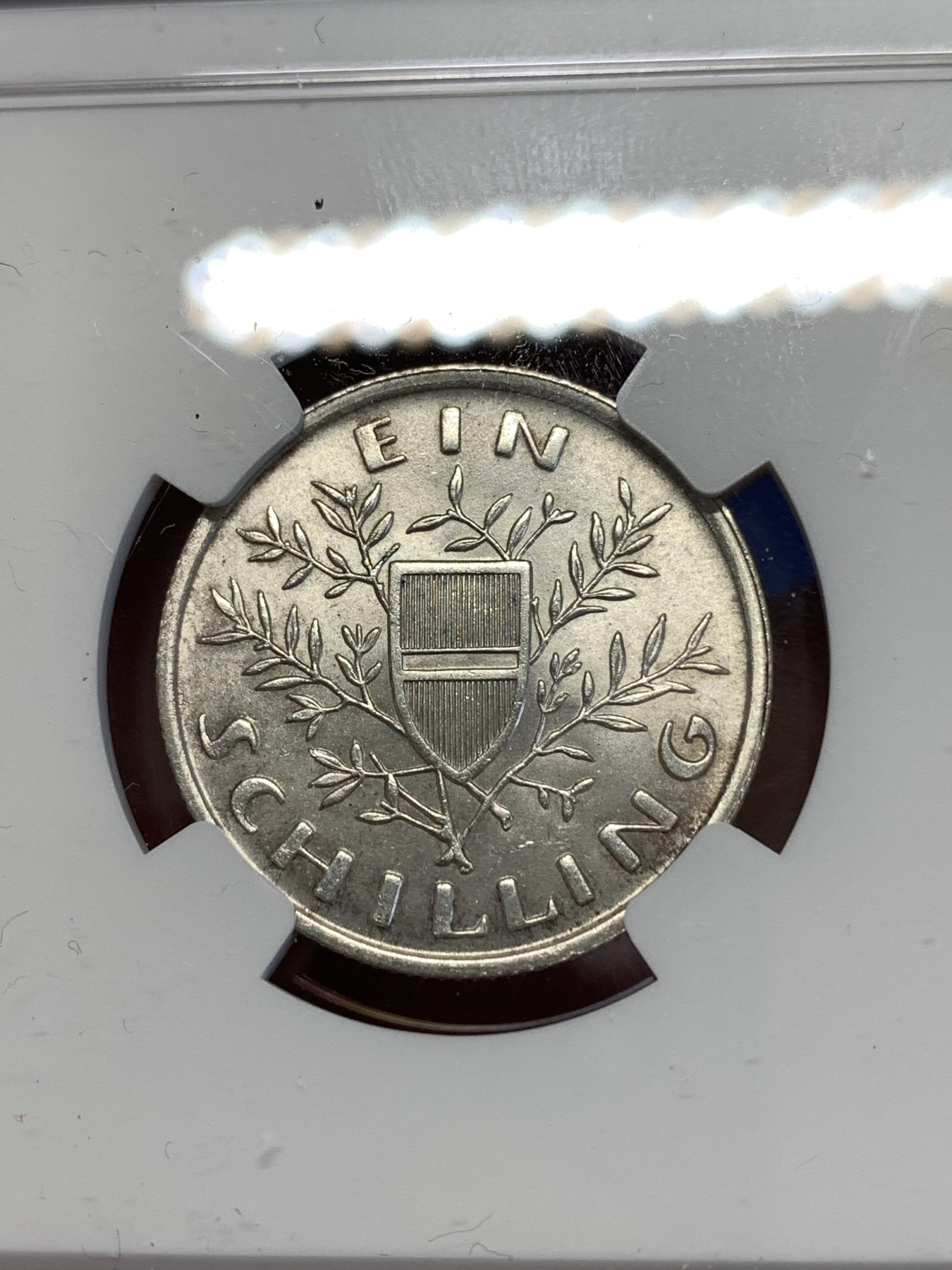 《竞宝斋》第251场-周日，周一2场连拍 (全场包邮) NGC MS63 奥地利1925年 1先令银币 早期年份