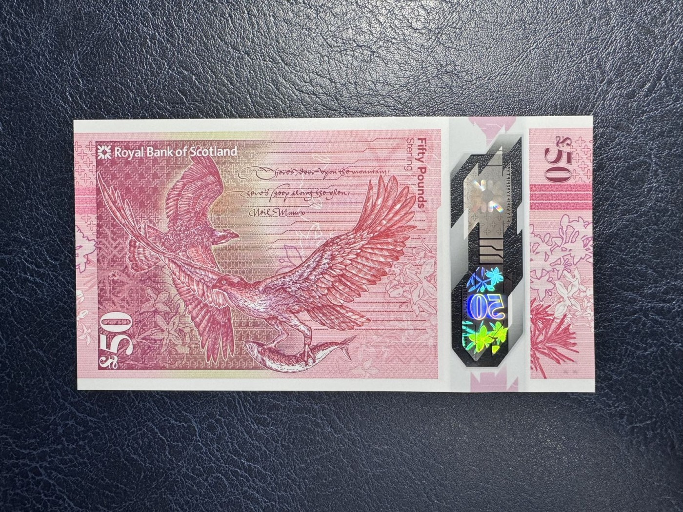 收藏联盟Quantum Auction 第333期拍卖  苏格兰皇家银行2020年50镑 品相全新UNC 女性教育家 弗洛拉