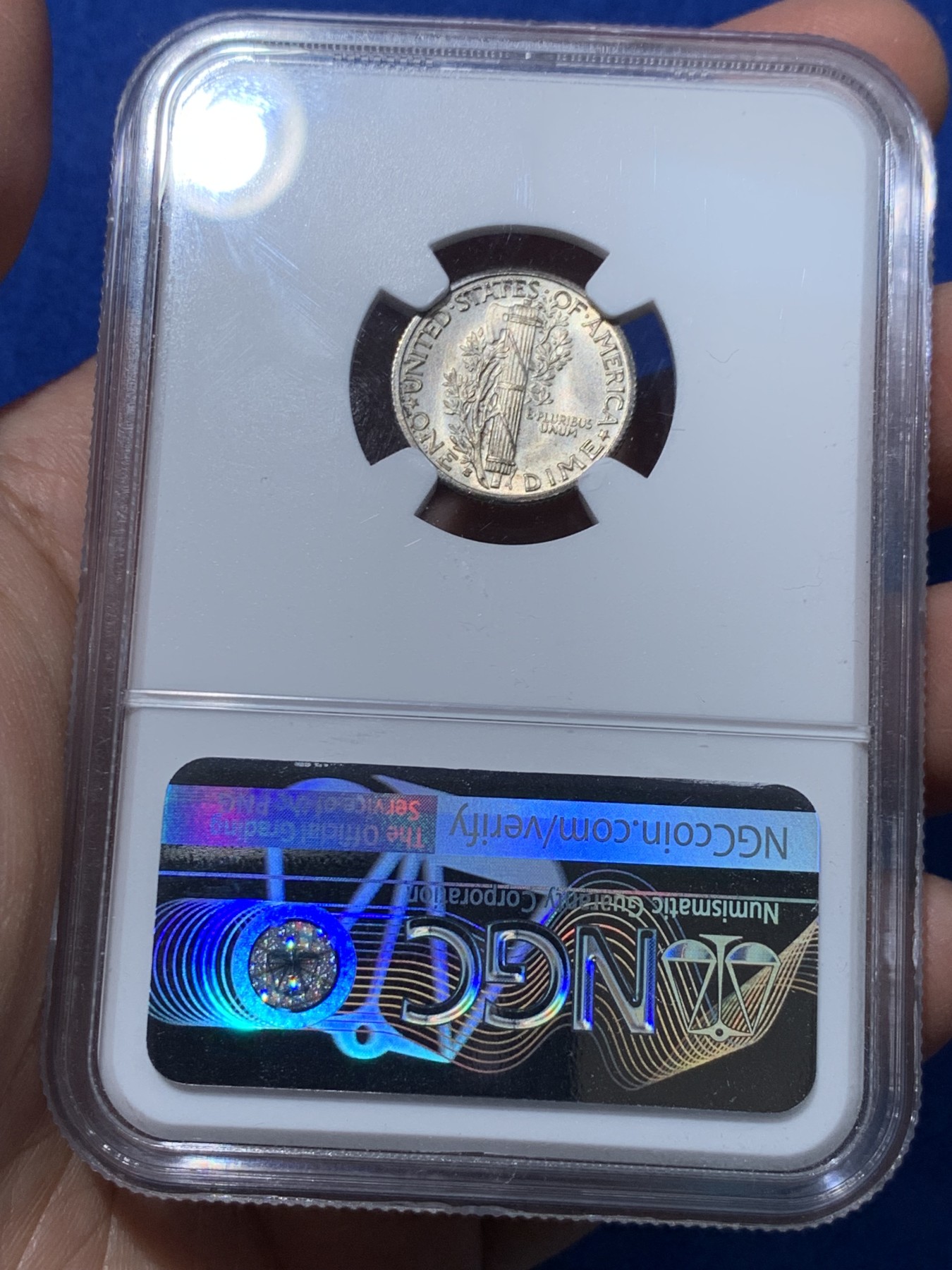 《竞宝斋》第251场-周日，周一2场连拍 (全场包邮) NGC MS66 美国1936年S版小飞侠10分小银毫 深打 薄彩 发行量921万枚 更高分仅有24枚