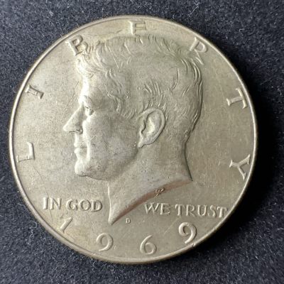 【城南旧事】世界钱币专场-第十三期 - 1969年肯尼迪半美元银币