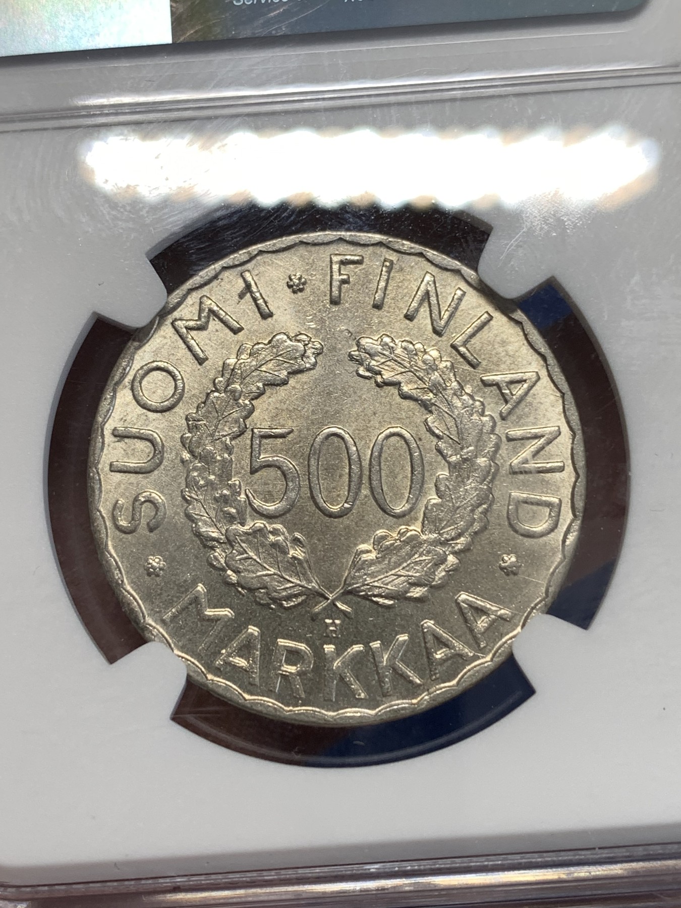 《竞宝斋》第251场-周日，周一2场连拍 (全场包邮) NGC UNC 芬兰1952年500马克奥运会纪念银币，首版奥运会纪念银币很有纪念意义