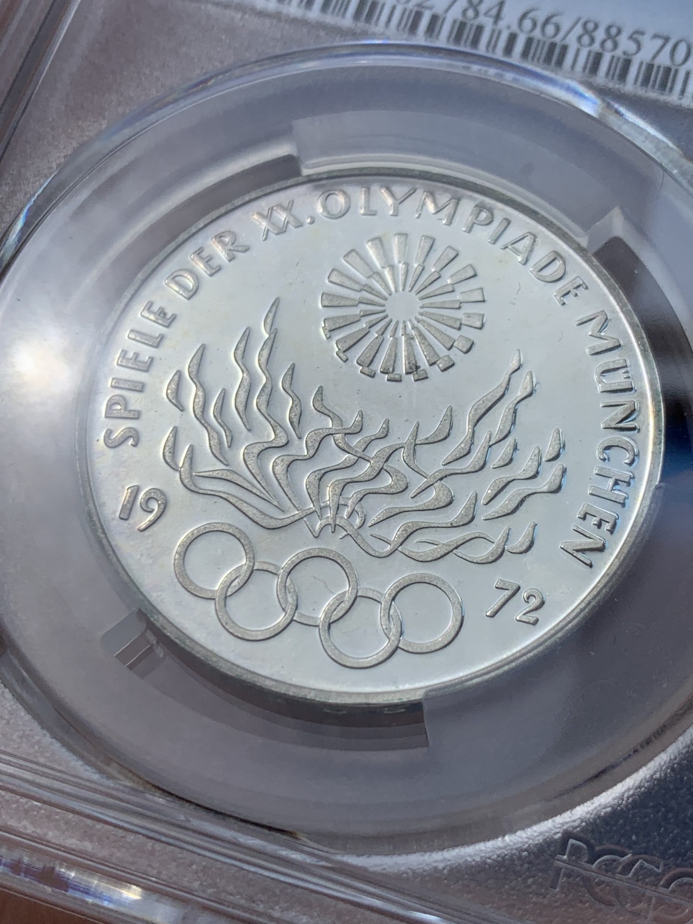 《竞宝斋》第251场-周日，周一2场连拍 (全场包邮) PCGS PR66DCAM 德国1972年慕尼黑奥运会纪念精制银币，高分可藏