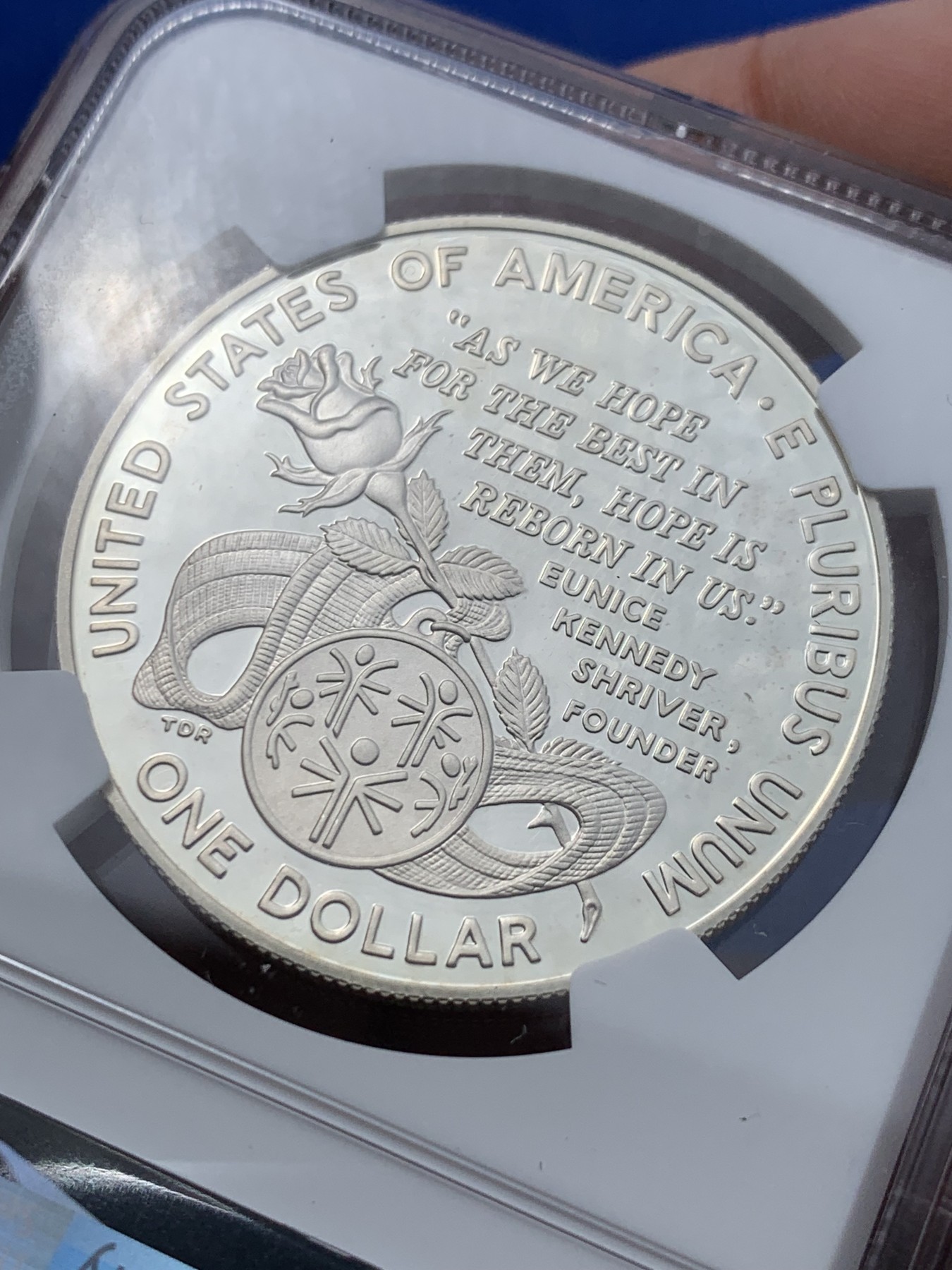 《竞宝斋》第251场-周日，周一2场连拍 (全场包邮) NGC PF69UC 美国1995年P版特奥会1美元大银币