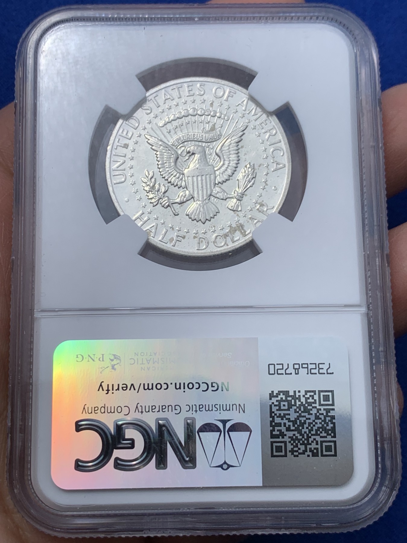 《竞宝斋》第251场-周日，周一2场连拍 (全场包邮) NGC PF63 美国1964年50美分精制银币，肯尼迪首年份高银精制币