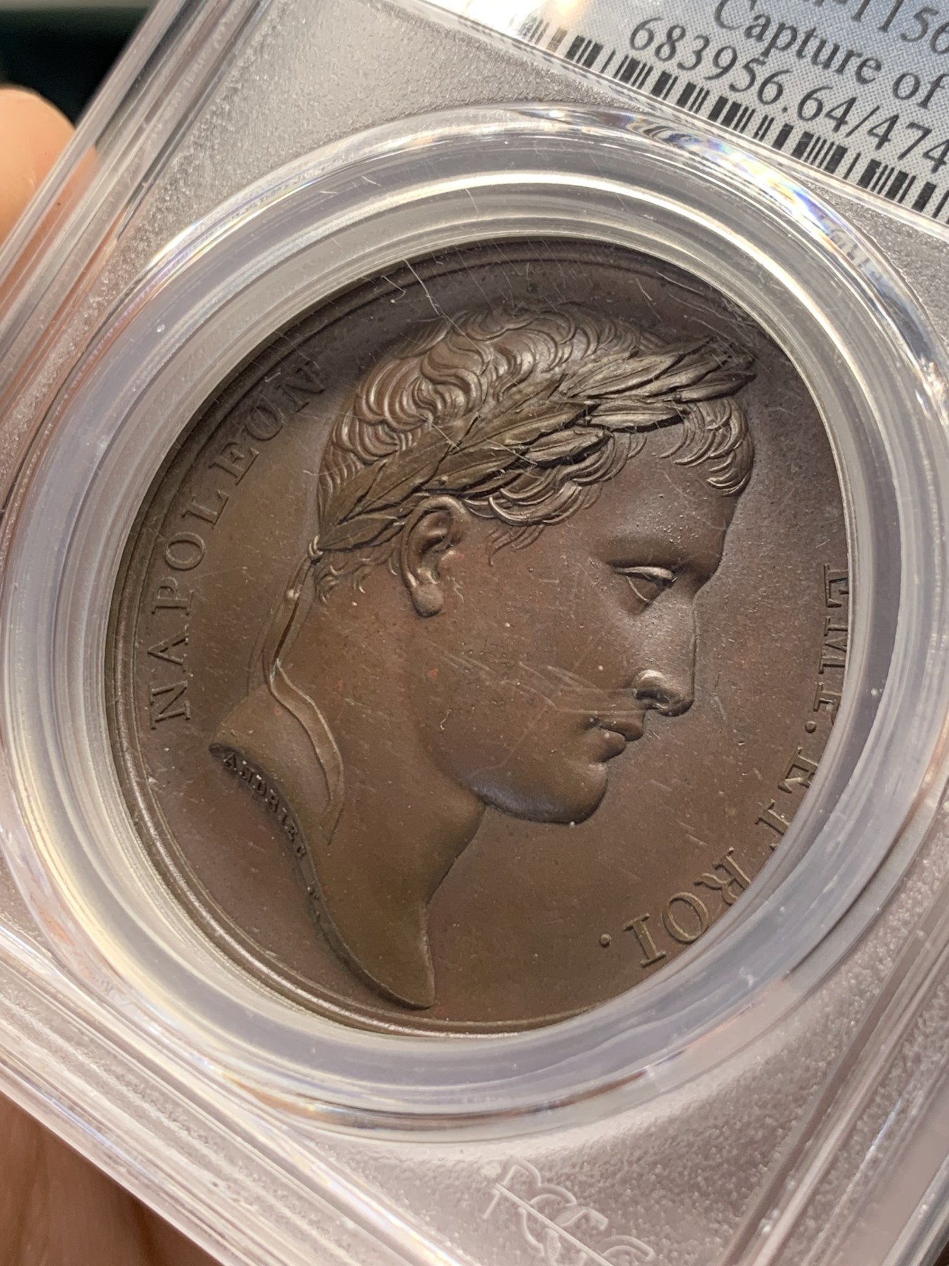 《竞宝斋》第251场-周日，周一2场连拍 (全场包邮) PCGS-SP64 法国1812年拿破仑攻克维尔纽斯原铸铜章 背面拿破仑从驻防立陶宛的波兰将士手中接过象征臣服的剑和盾牌 拿破仑横扫欧陆开局之战