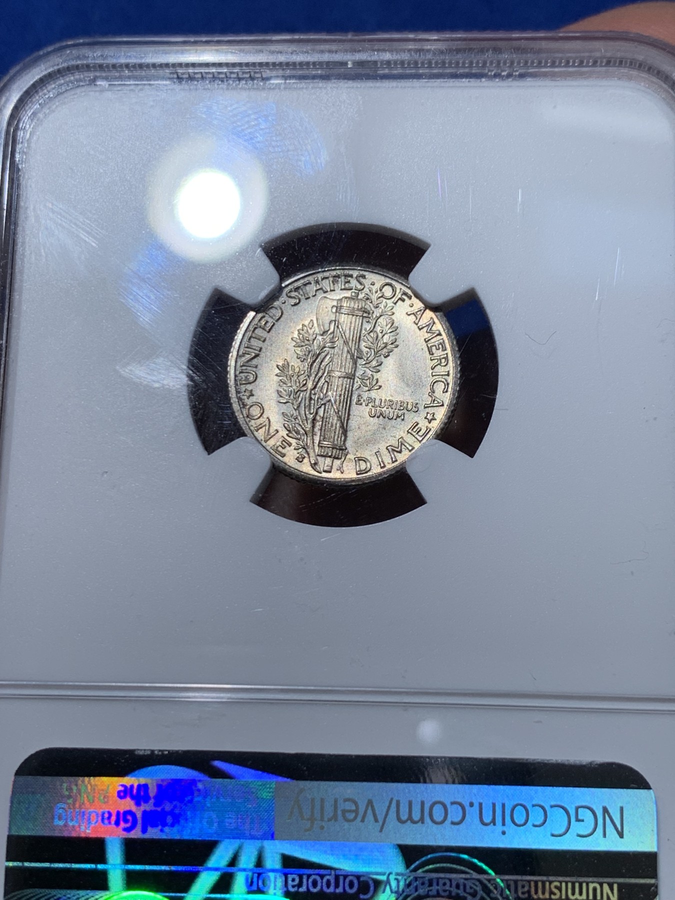 《竞宝斋》第251场-周日，周一2场连拍 (全场包邮) NGC MS66 美国1936年S版小飞侠10分小银毫 深打 薄彩 发行量921万枚 更高分仅有24枚