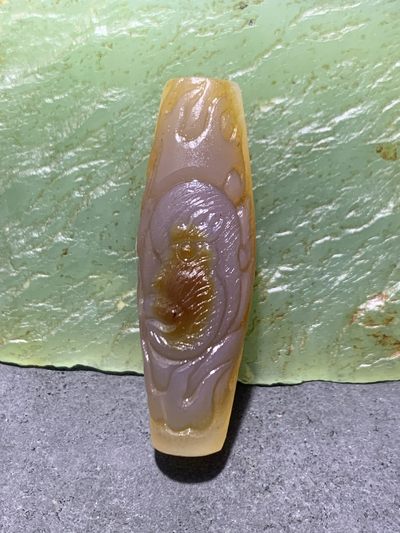 精美亚光高玉化巴西玛瑙手工俏色巧雕灵猴吊坠一个！ - 精美亚光高玉化巴西玛瑙手工俏色巧雕灵猴吊坠一个！