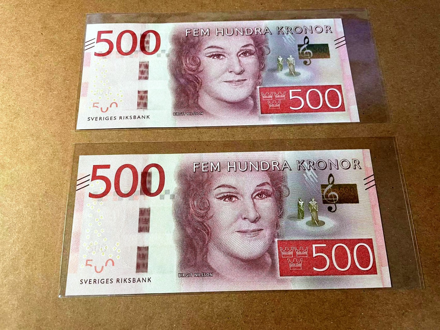 【Blue Auction】✨世界纸币精拍第453期【精】 【一组2张】瑞典 新版 500克朗 全新UNC