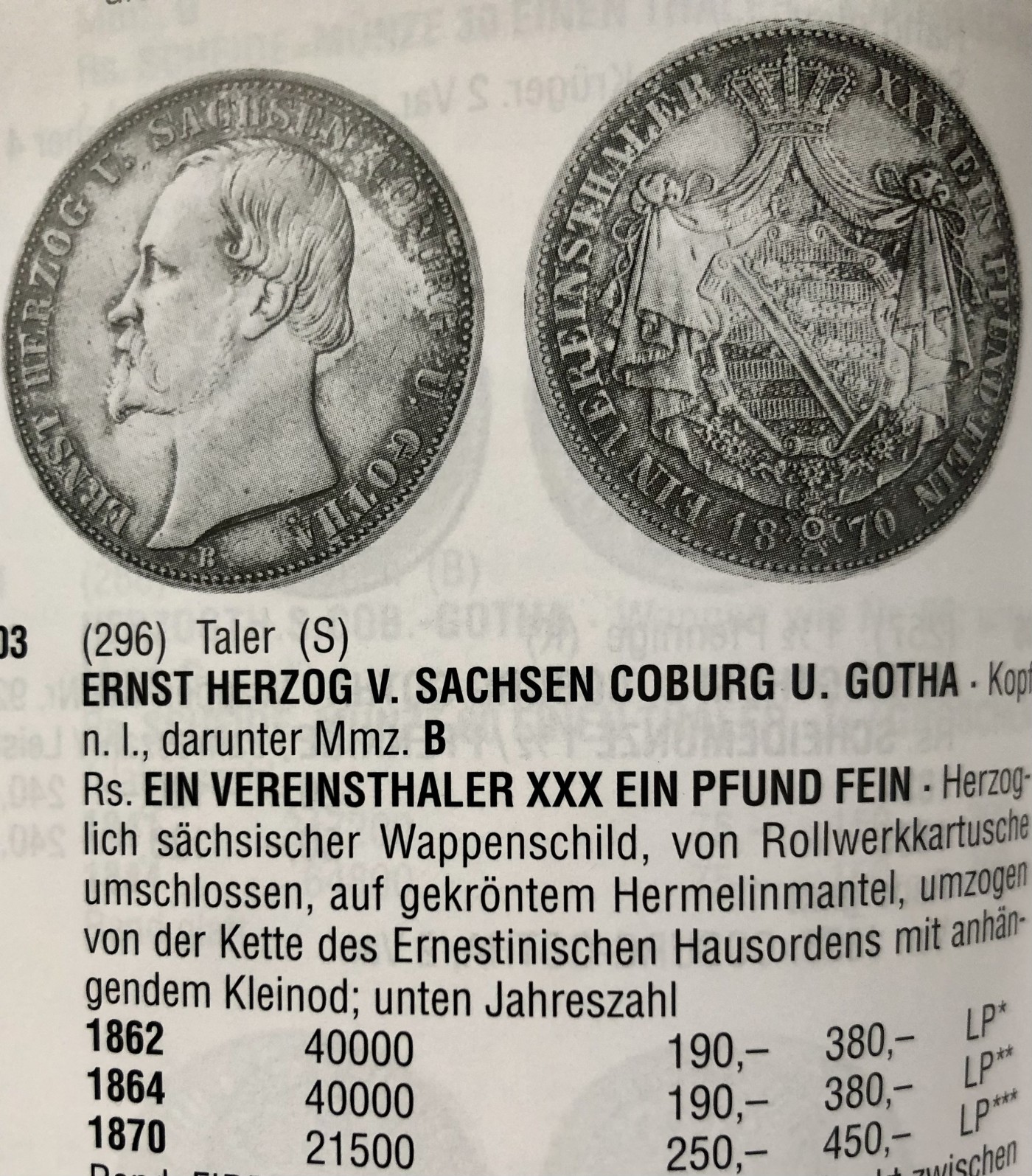 《竞宝斋》第251场-周日，周一2场连拍 (全场包邮) NGC UNCD 德国萨克森-科堡-哥达公国 1870年流通1泰勒 铸造量2.15万枚，1870年是该品种三个年份里价格最高的，且存世量远少于1869年的纪念版泰勒