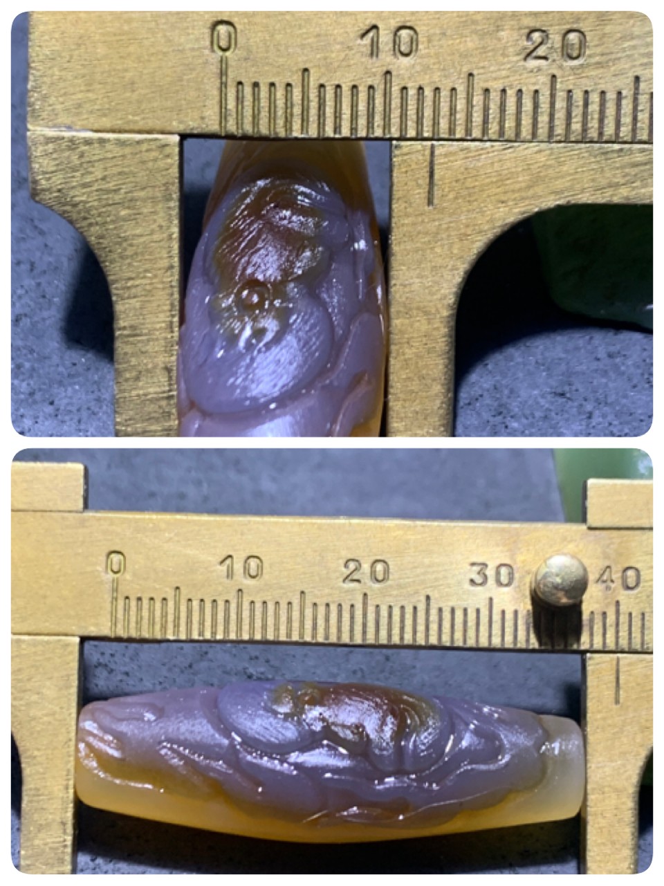精美亚光高玉化巴西玛瑙手工俏色巧雕灵猴吊坠一个！