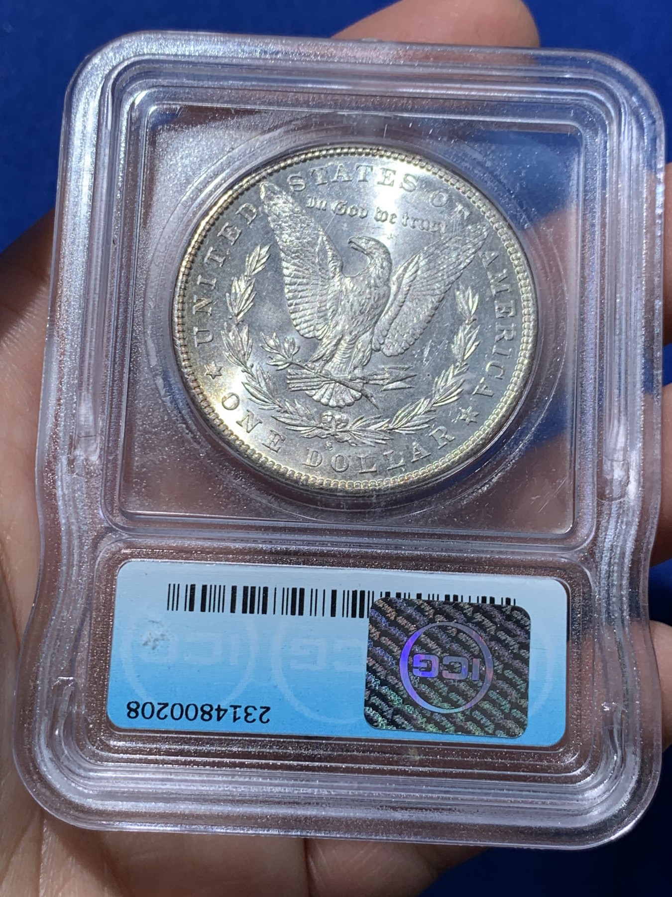 《竞宝斋》第251场-周日，周一2场连拍 (全场包邮) ICG MS64 美国1881-S摩根1美元银币