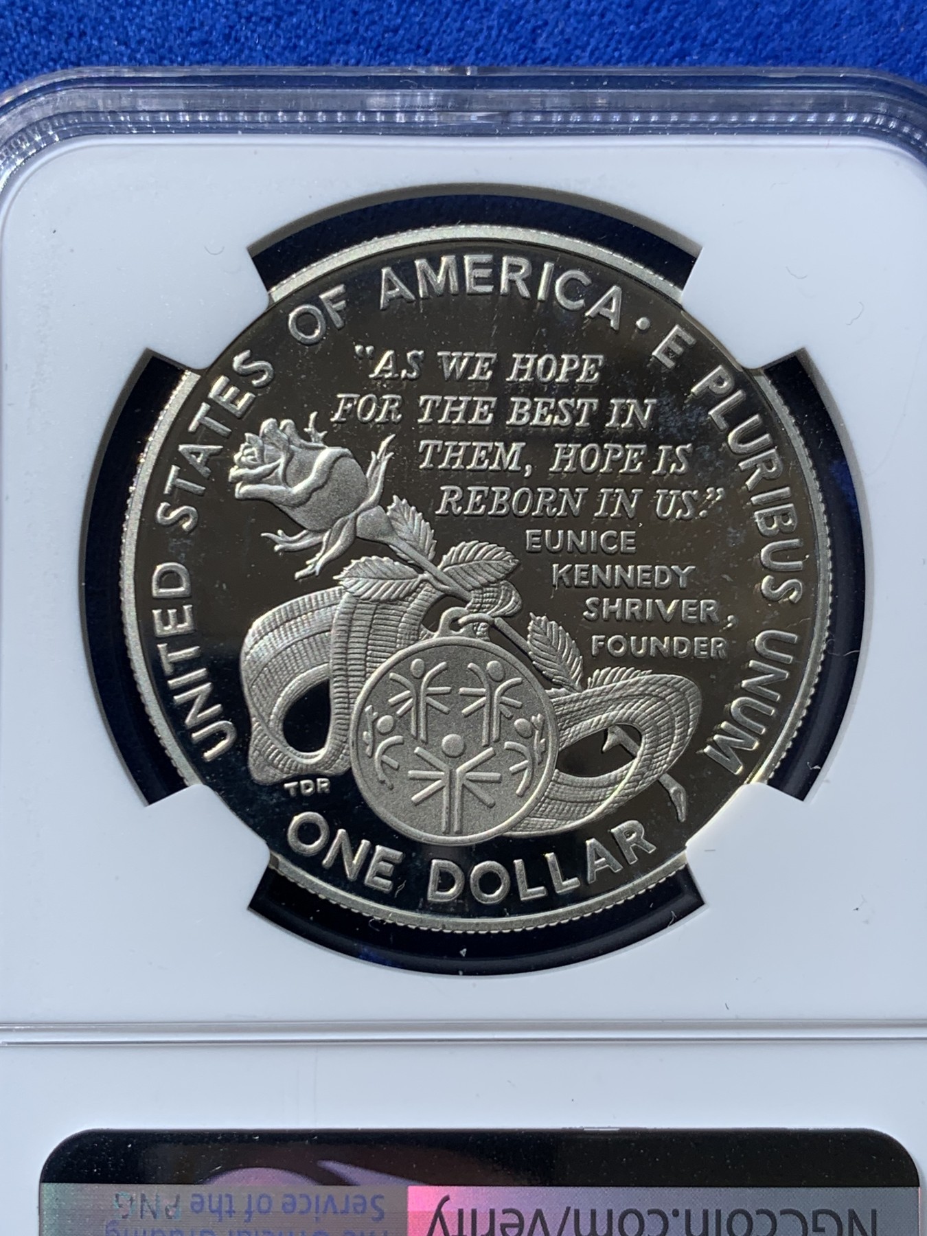 《竞宝斋》第251场-周日，周一2场连拍 (全场包邮) NGC PF69UC 美国1995年P版特奥会1美元大银币