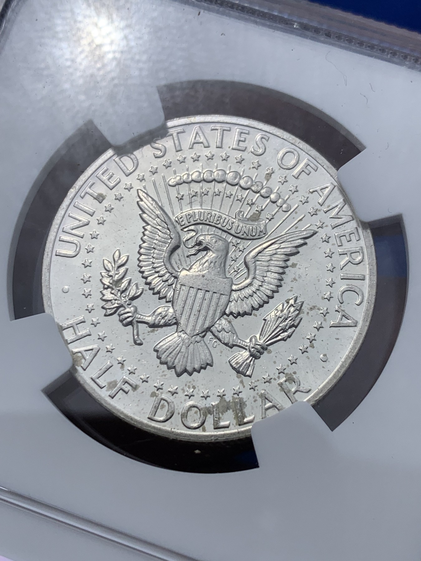 《竞宝斋》第251场-周日，周一2场连拍 (全场包邮) NGC PF63 美国1964年50美分精制银币，肯尼迪首年份高银精制币