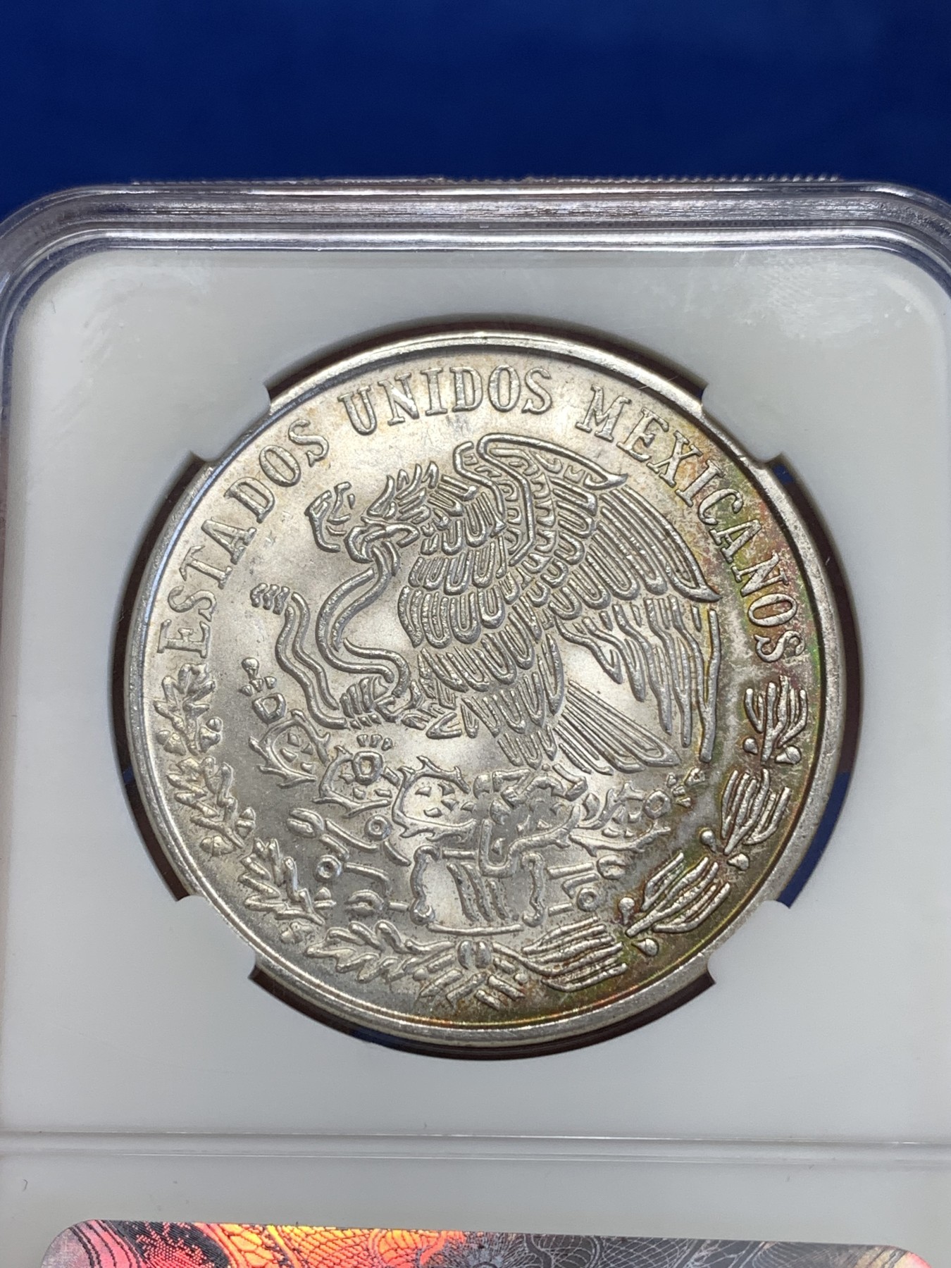 《竞宝斋》第251场-周日，周一2场连拍 (全场包邮) 华龙 MS64 墨西哥 1979年 莫雷洛斯 100比索鹰洋银币