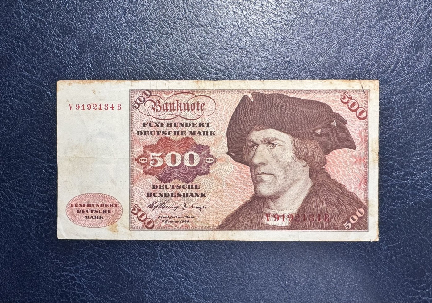 收藏联盟Quantum Auction 第333期拍卖  德国联邦1960年500马克 品相如图 稀少首发年份