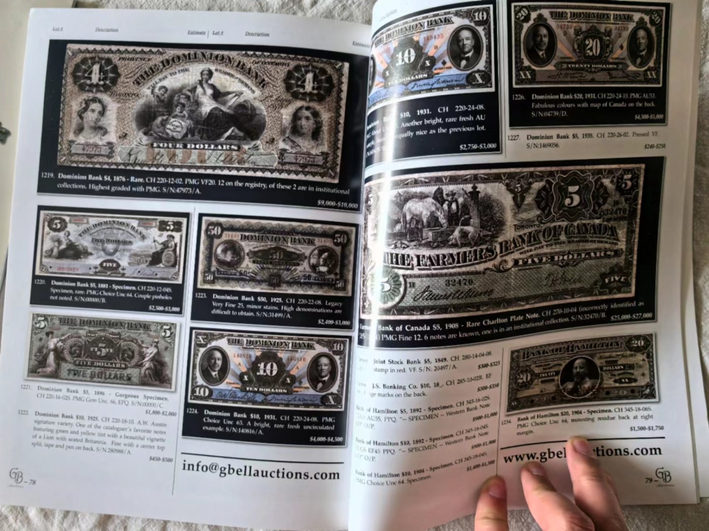 钱币目录专场第二十三期（购多本需按实际支出补邮费） 加拿大钱币拍卖目录