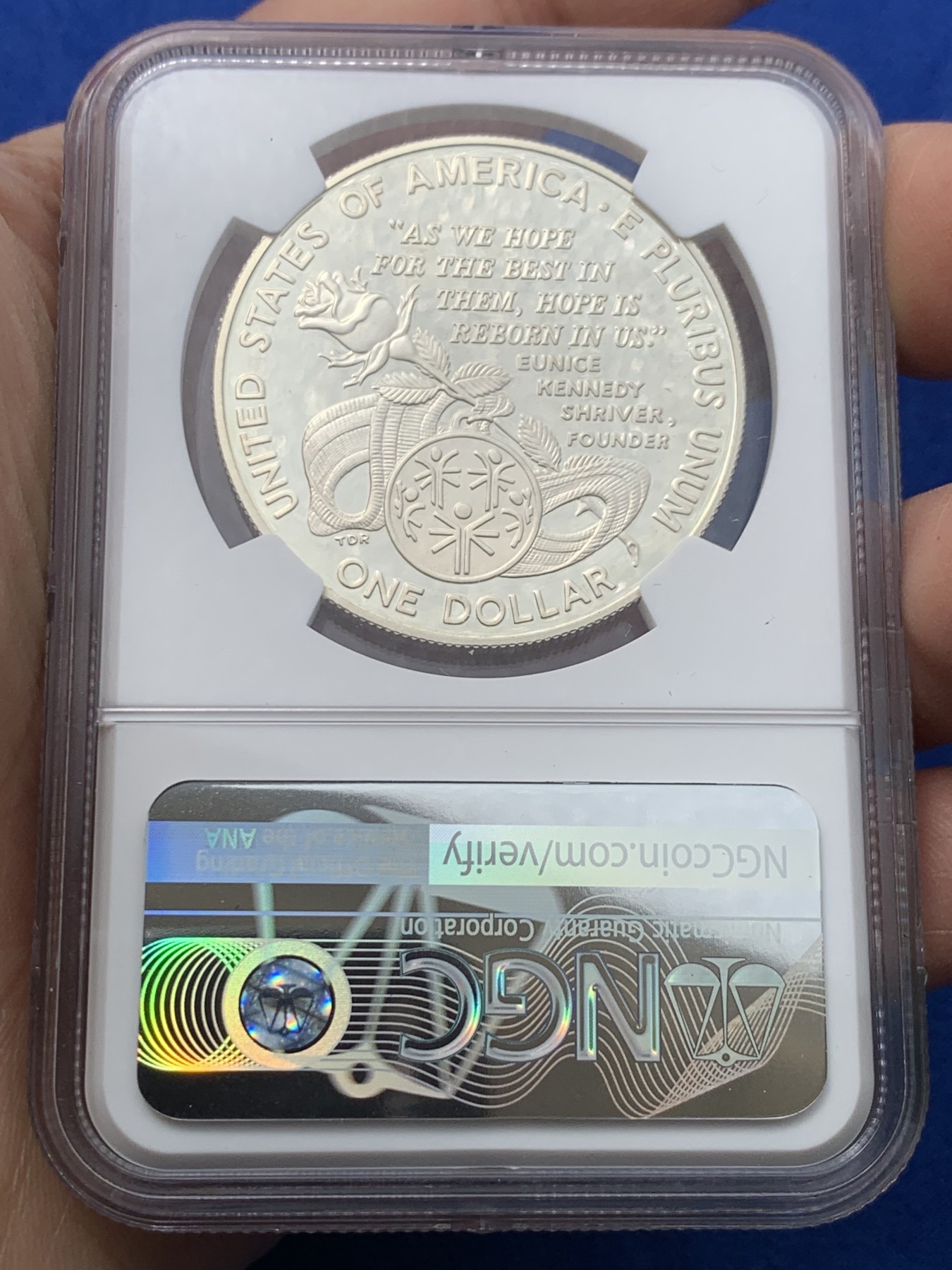 《竞宝斋》第251场-周日，周一2场连拍 (全场包邮) NGC PF69UC 美国1995年P版特奥会1美元大银币