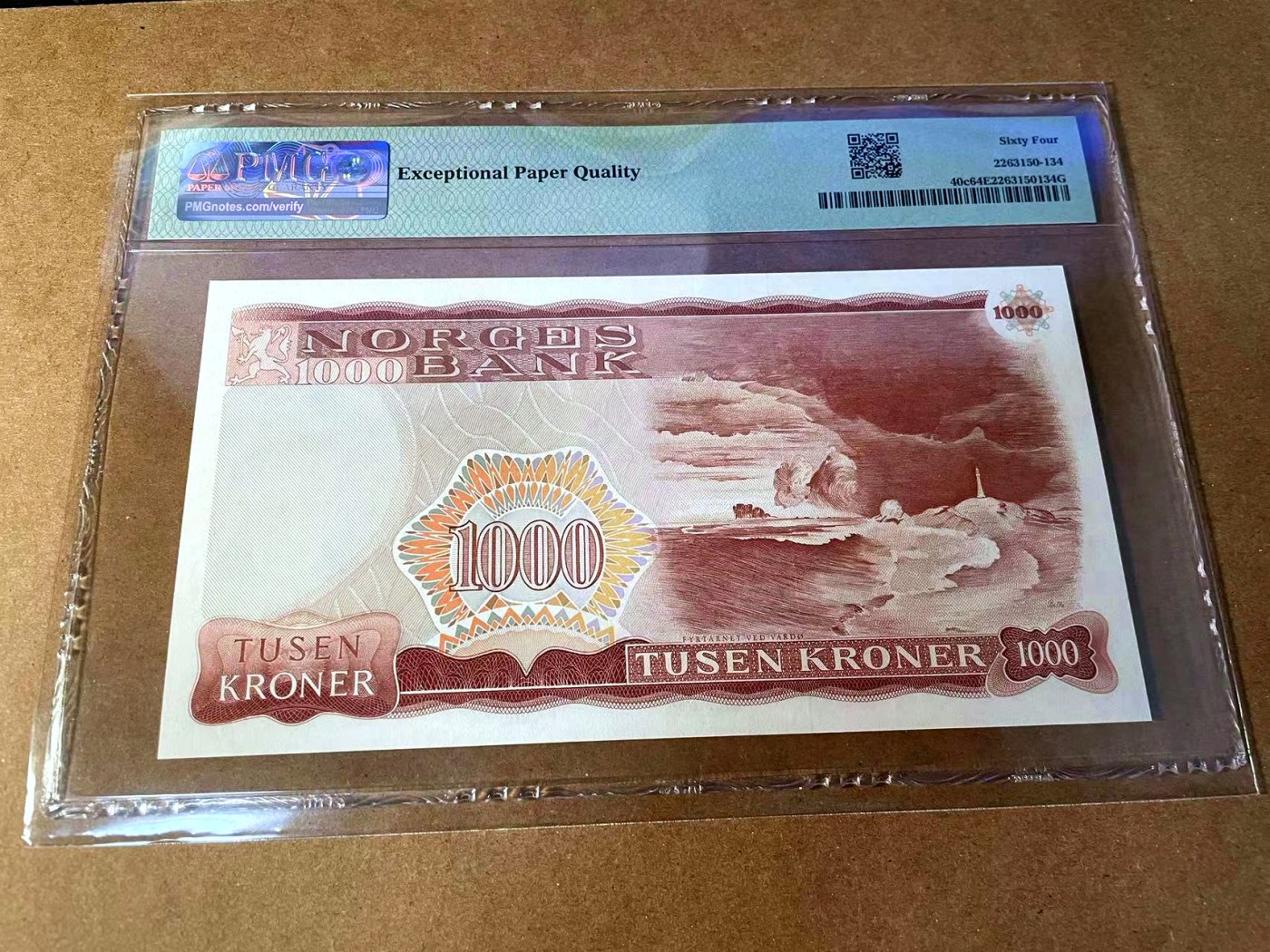 【Blue Auction】✨世界纸币精拍第453期【精】 挪威 1986年1000克朗 易卜生 设计精美 PMG64EPQ 