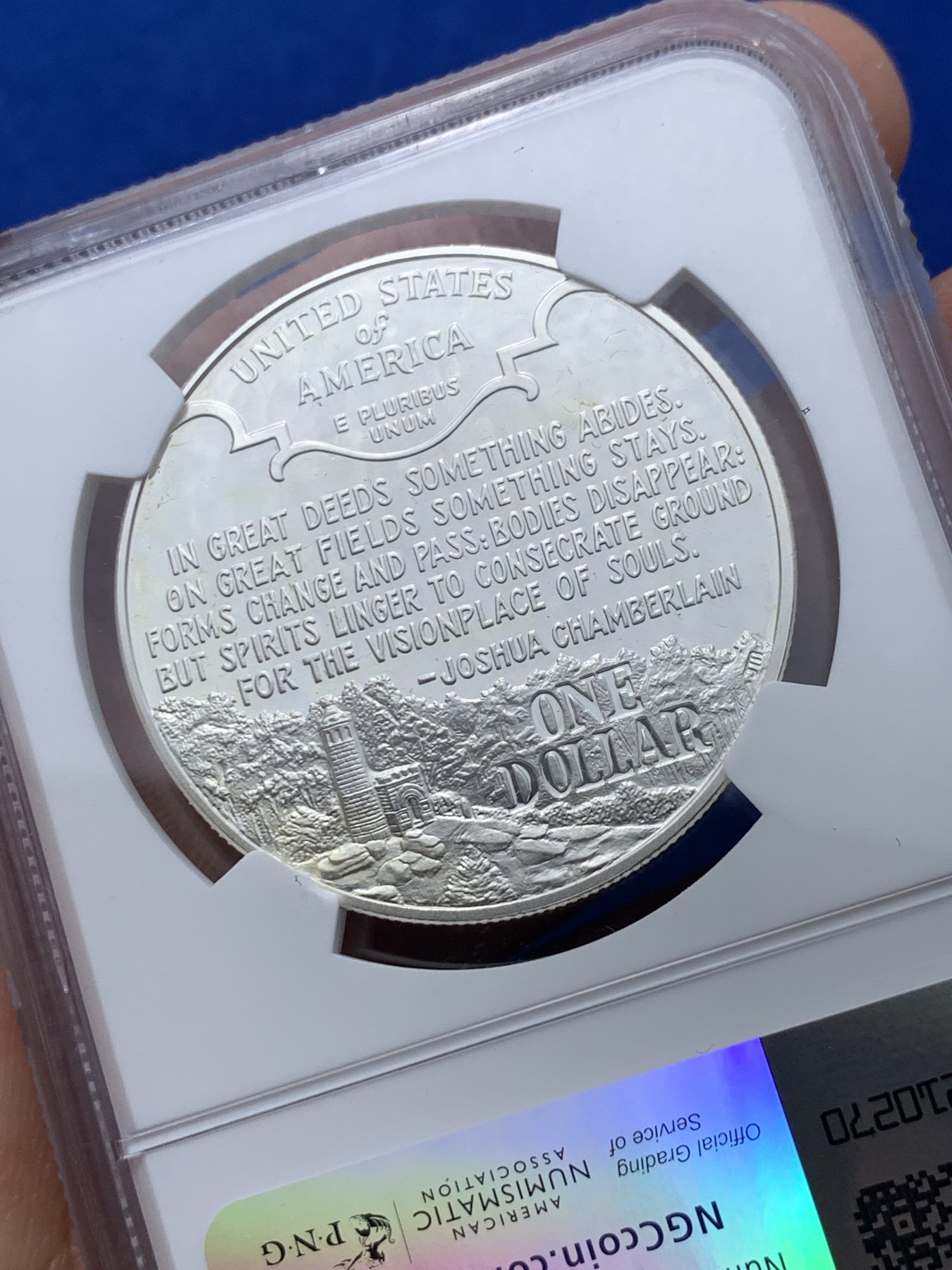 《竞宝斋》第251场-周日，周一2场连拍 (全场包邮) NGC PF69UC 美国1995年S版内战1美元大银币