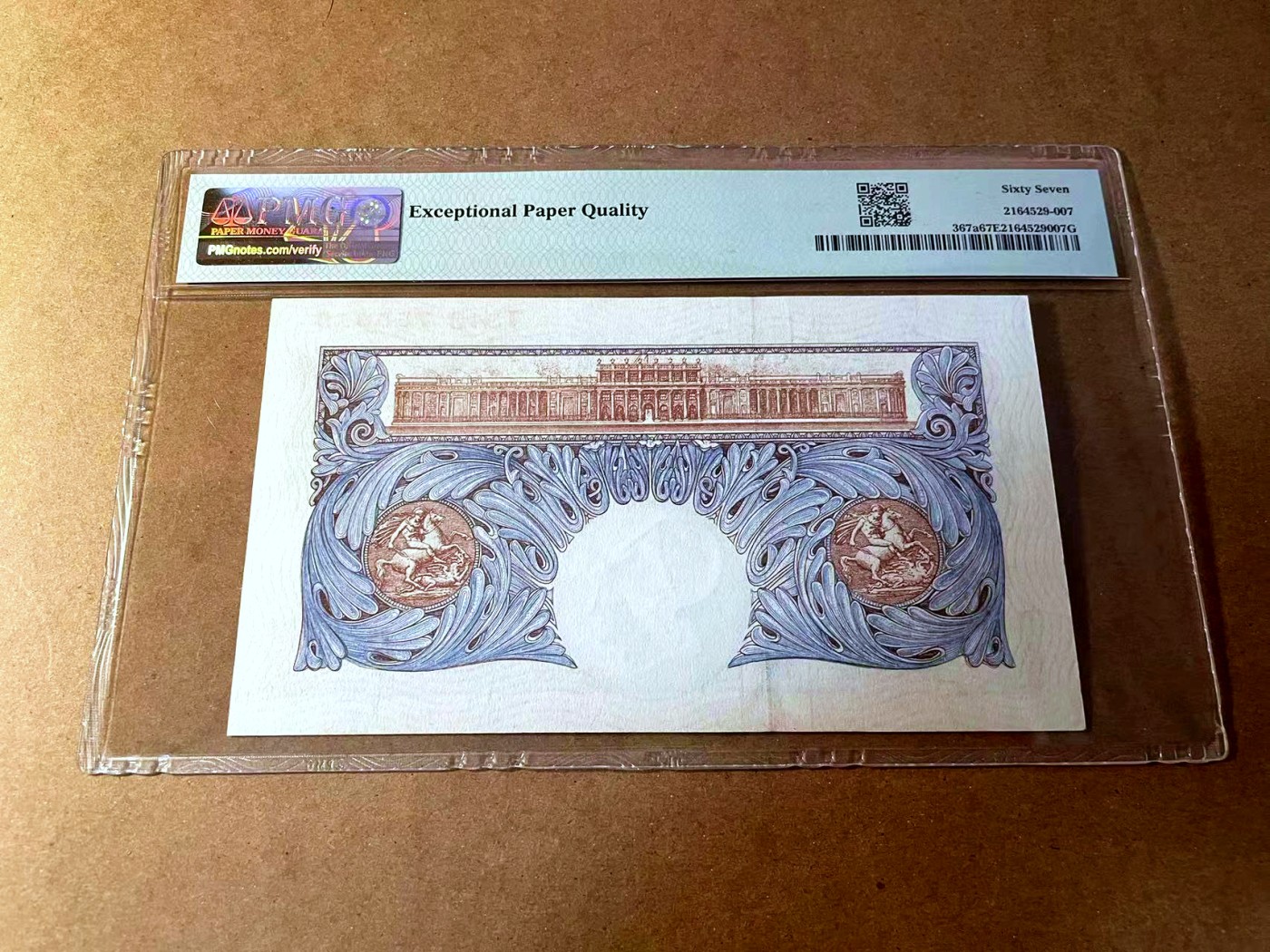 【Blue Auction】✨世界纸币精拍第450期——英伦三岛专场 【p367a】英格兰1940-48年1镑 PMG67EPQ  高分少见