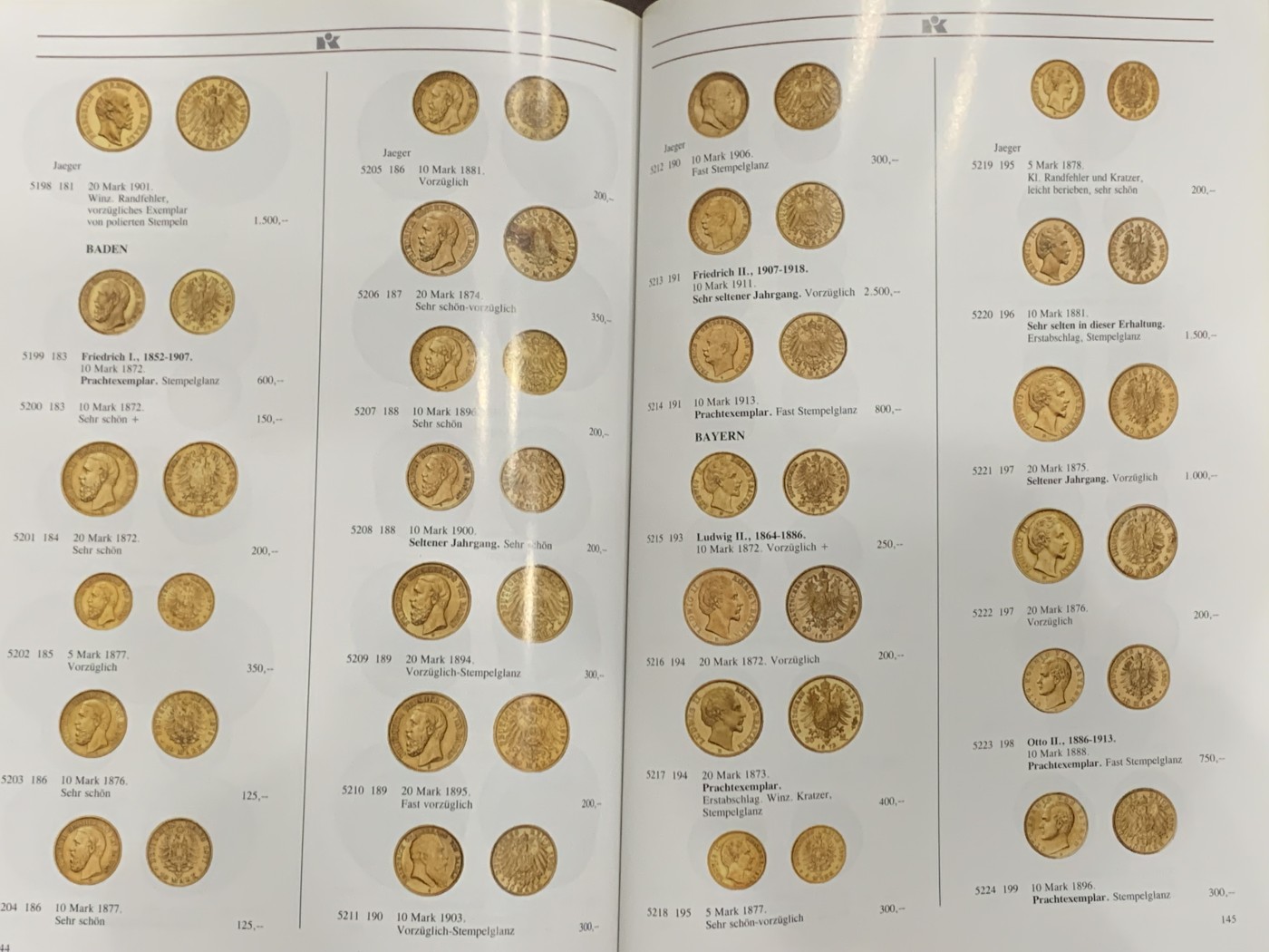 《竞宝斋》第252场-周日，周一2场连拍 (全场包邮) 5本一组 昆克钱币拍卖目录 高清全彩