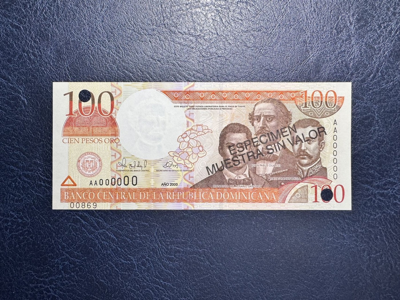 收藏联盟Quantum Auction 第333期拍卖  多米尼加2000年100比索样票 品相全新UNC AA冠