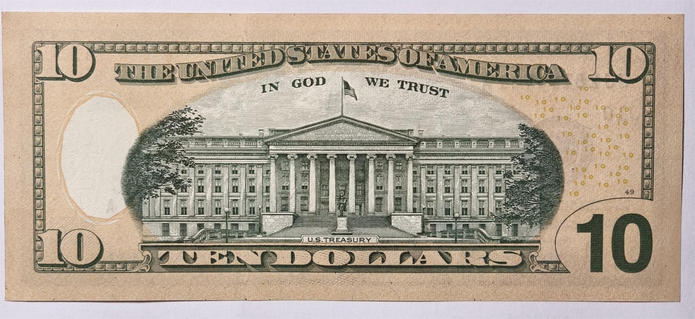 紫瑗钱币——第333期拍卖——纸币场 美国 2009年 J版 无序列 亚历山大·汉密尔顿 10美元 彩色版 UNC