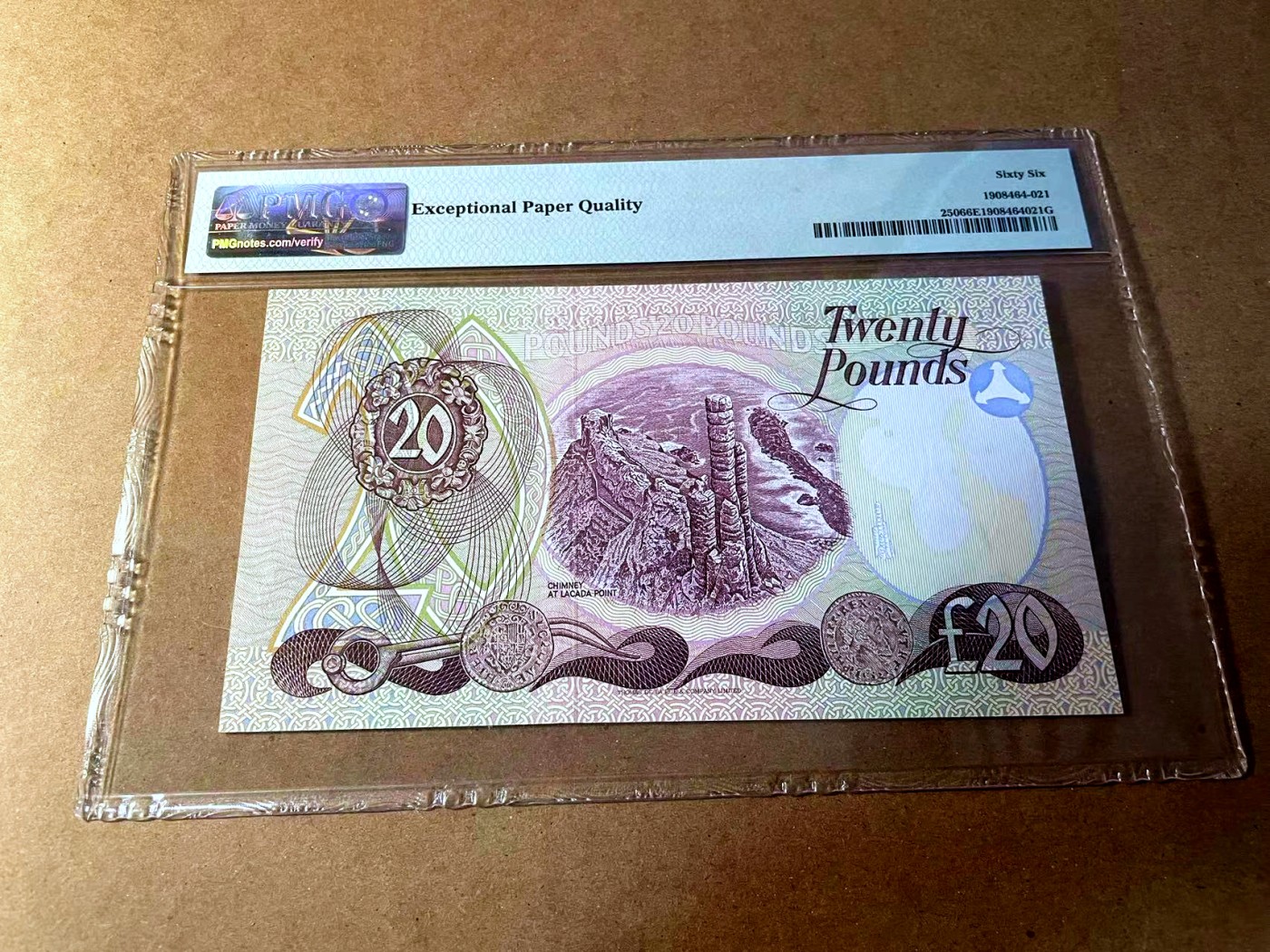 【Blue Auction】✨世界纸币精拍第450期——英伦三岛专场 【p250 21小号 仅1张更高分 少见版本】北爱尔兰 1981年20镑 PMG66EPQ 