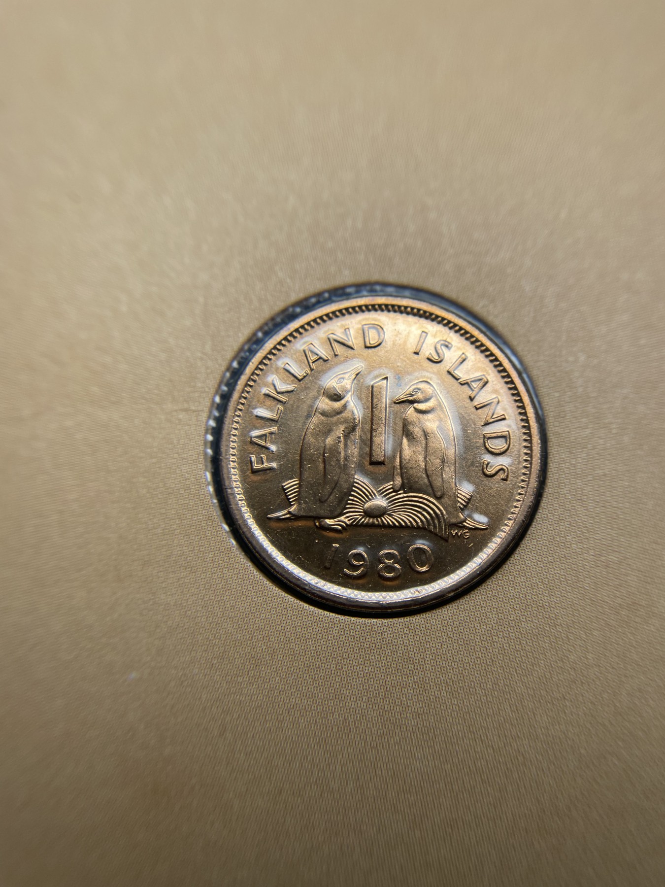 2024年集古藏今外币拍卖第三期-第1场—硬币上的鸟类专场（总第21拍） 1980年福克兰群岛1便士—企鹅