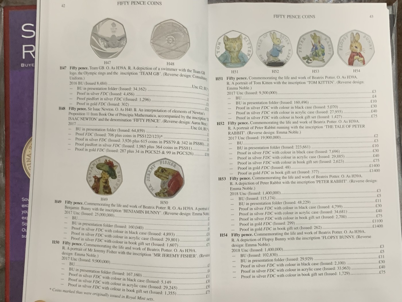 《竞宝斋》第252场-周日，周一2场连拍 (全场包邮) SPINK斯宾克 2024年 英国钱币目录 精装本427页 1971年至今的英国钱币标准目录（英国十进制钱币）