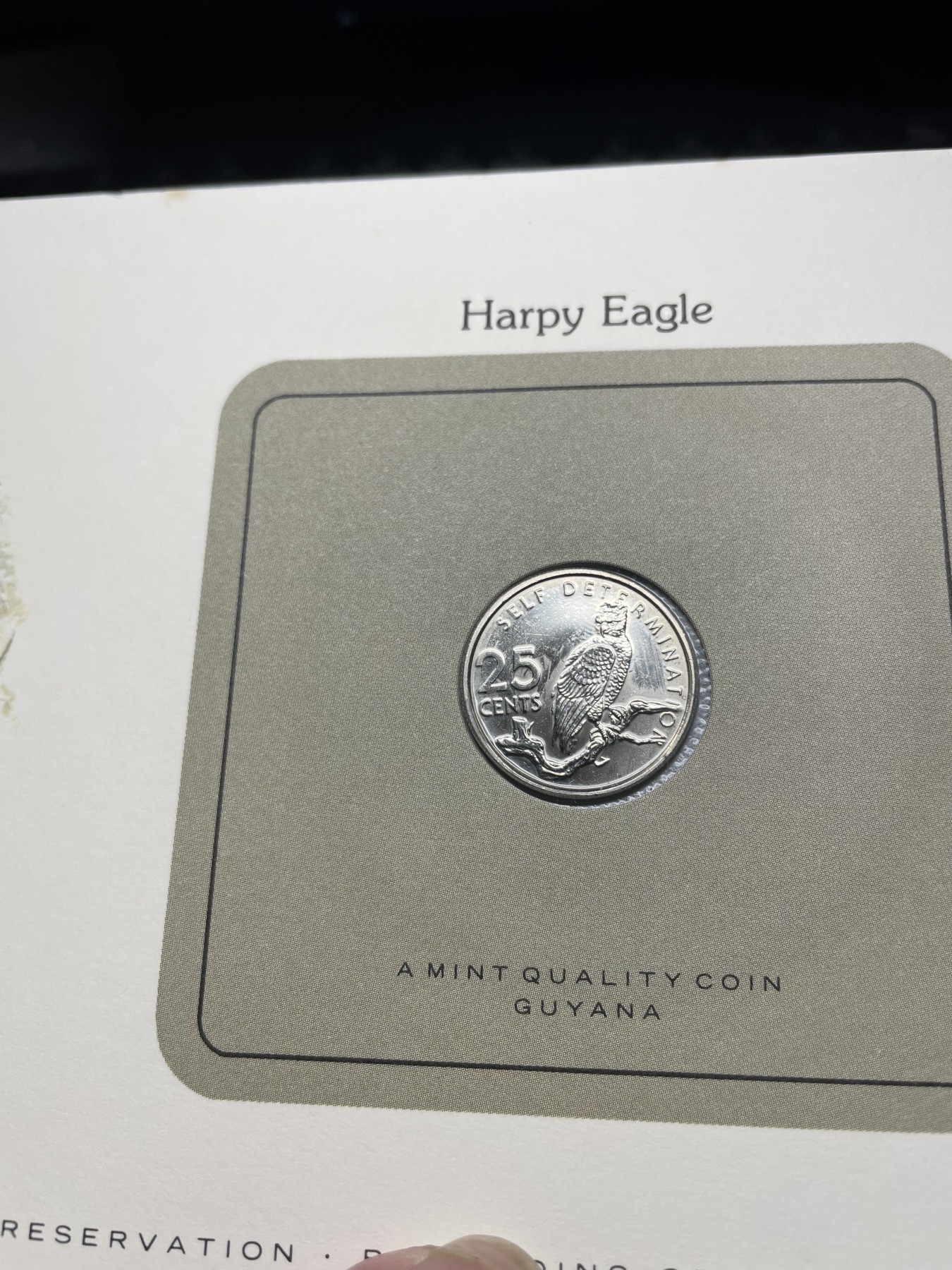 2024年集古藏今外币拍卖第三期-第1场—硬币上的鸟类专场（总第21拍） 1980年圭亚那25分—美洲角雕