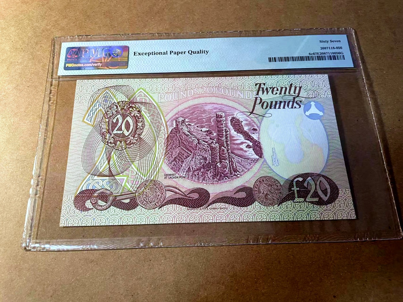 【Blue Auction】✨世界纸币精拍第450期——英伦三岛专场 【p8c】北爱尔兰 1990年20镑 PMG67EPQ  高分