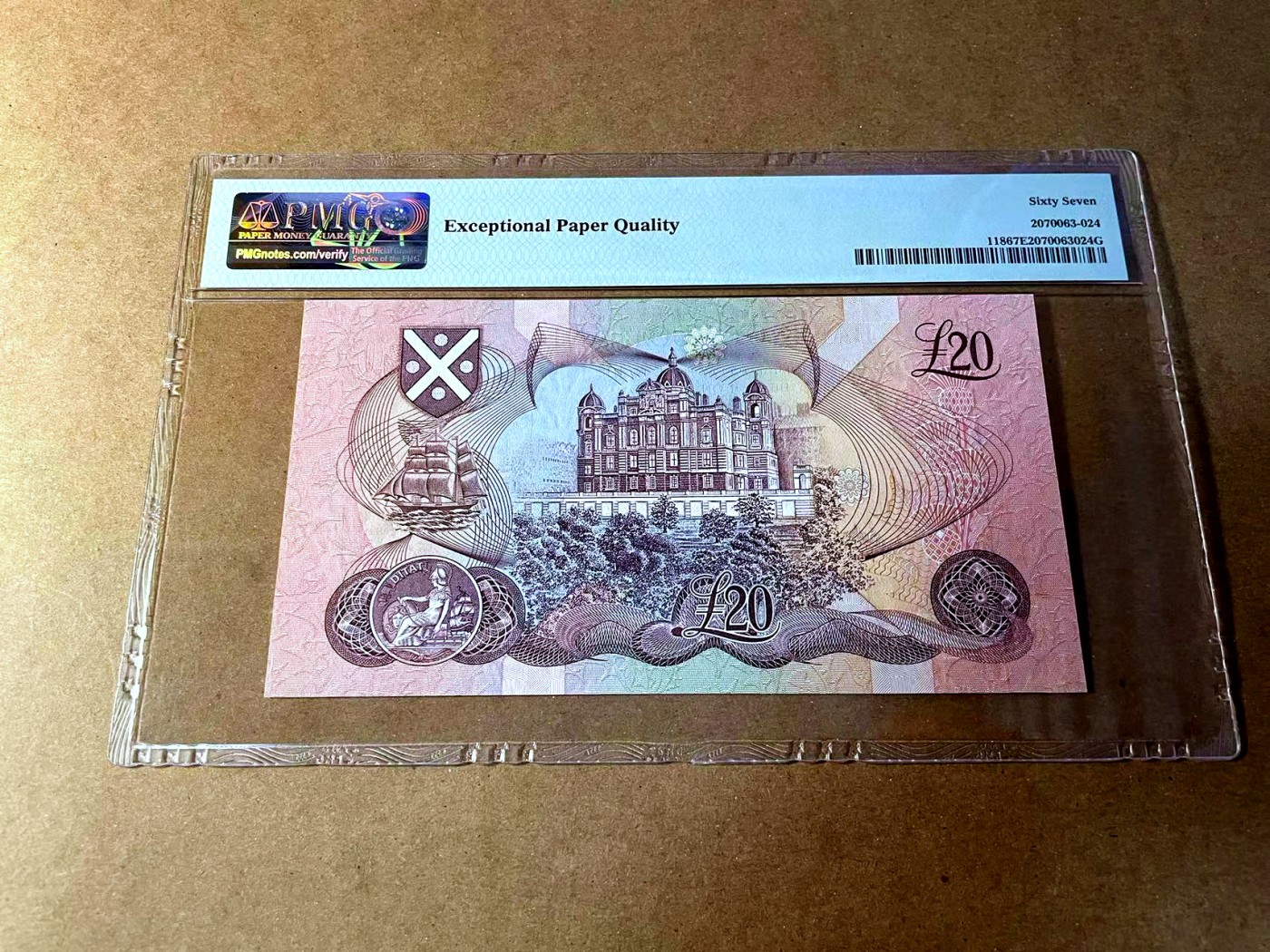 【Blue Auction】✨世界纸币精拍第450期——英伦三岛专场 【p118】苏格兰 1991-93年20镑 PMG67EPQ 高分