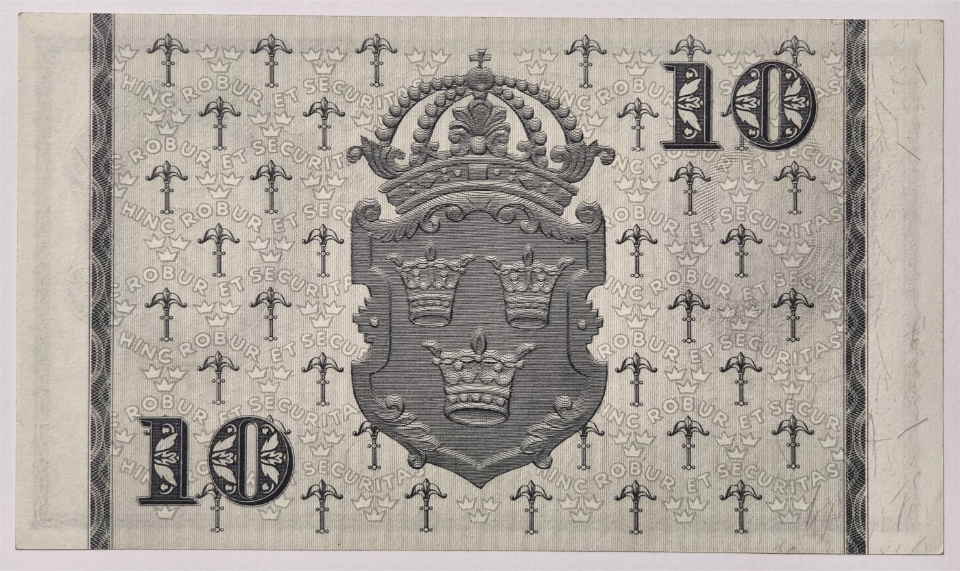 紫瑗钱币——第333期拍卖——纸币场 瑞典 1956年 古斯塔夫六世 10克朗 UNC