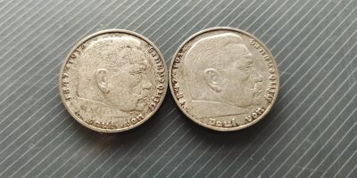 德国银币 1938年 2马克银币 兴登堡 第三帝国 - 德国银币 1938年 2马克银币 兴登堡 第三帝国