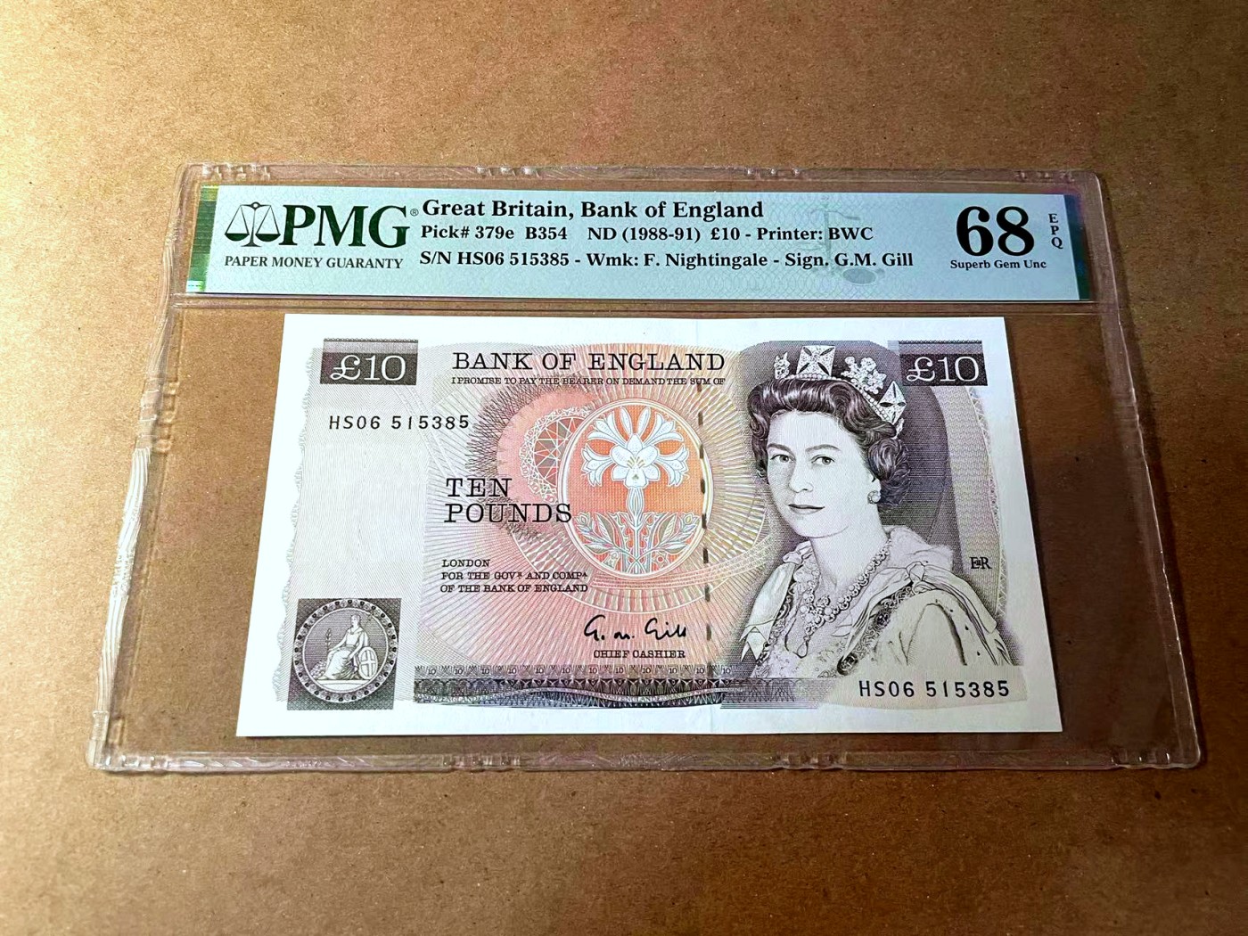 【Blue Auction】✨世界纸币精拍第450期——英伦三岛专场 【p379e 无47】英格兰1988-91年10镑 PMG68EPQ 超高分