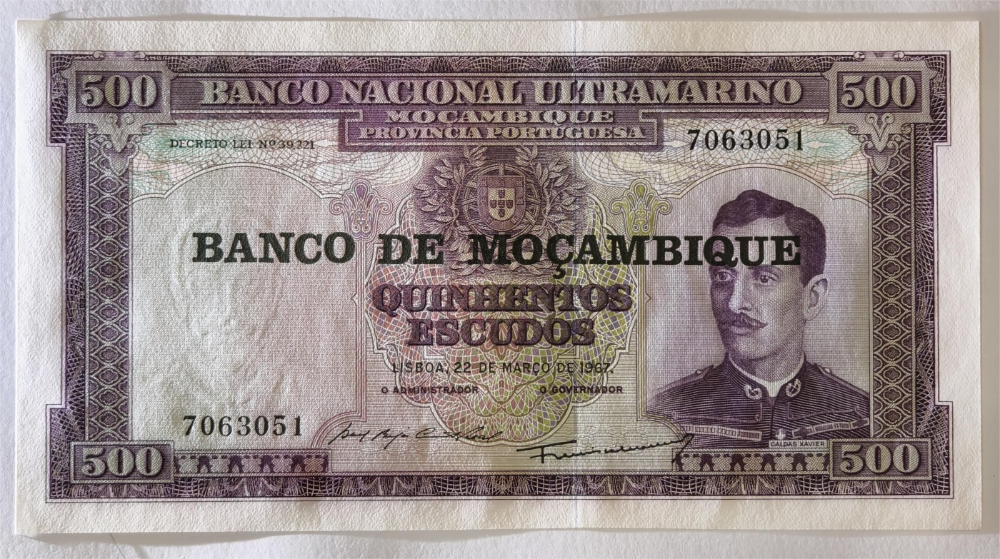紫瑗钱币——第347期拍卖——纸币场 葡属莫桑比克 1967年 500埃斯库多 加盖 UNC