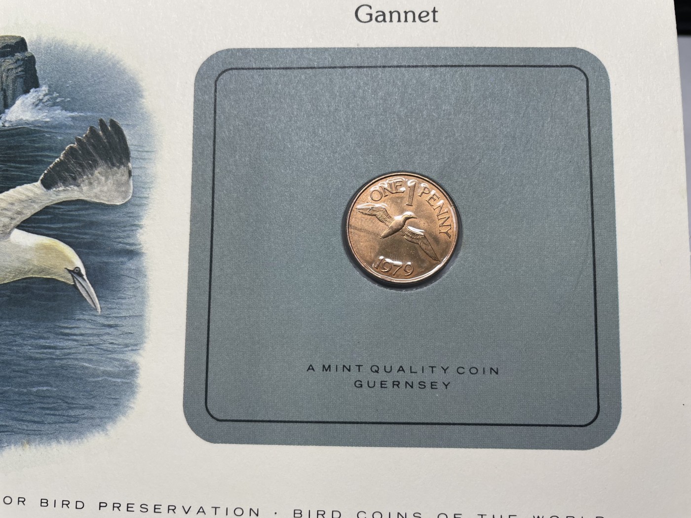 2024年集古藏今外币拍卖第三期-第1场—硬币上的鸟类专场（总第21拍） 1979年英属根西岛1便士—塘鹅