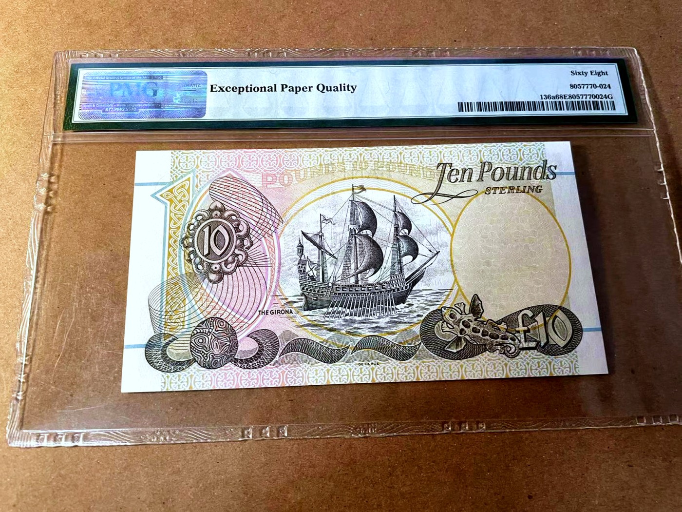 【Blue Auction】✨世界纸币精拍第450期——英伦三岛专场 【p136a】北爱尔兰 1998年10镑 PMG68EPQ 超高分