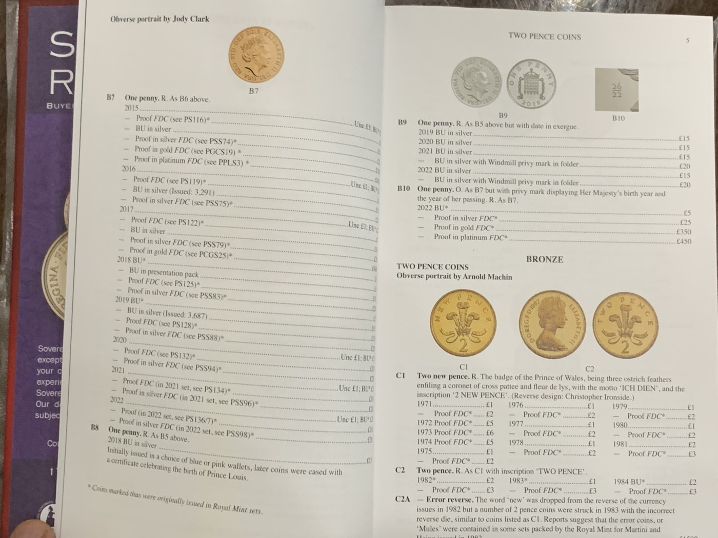 《竞宝斋》第252场-周日，周一2场连拍 (全场包邮) SPINK斯宾克 2024年 英国钱币目录 精装本427页 1971年至今的英国钱币标准目录（英国十进制钱币）