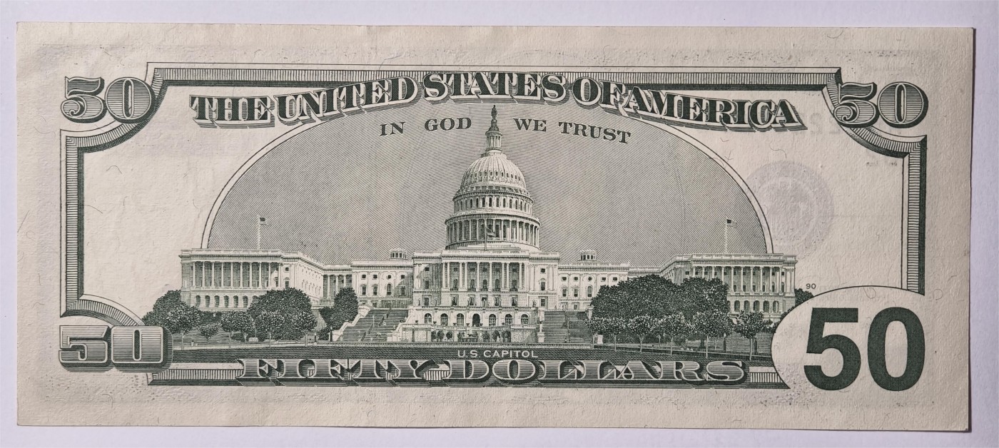 紫瑗钱币——第333期拍卖——纸币场 美国 1996年 B版 无序列 尤里西斯·辛普森·格兰特 大头版 50美元 UNC