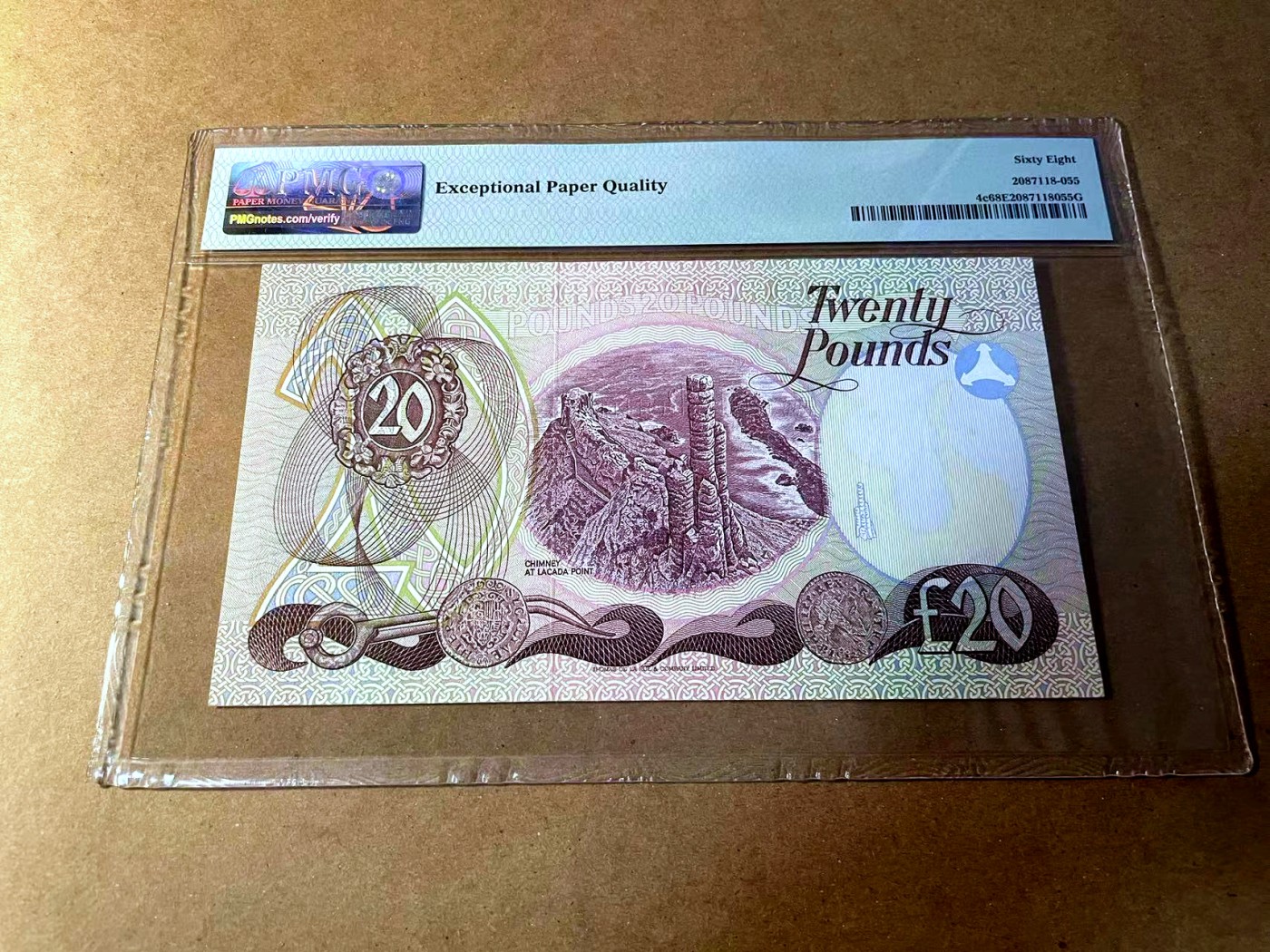 【Blue Auction】✨世界纸币精拍第450期——英伦三岛专场 【p4c】北爱尔兰 1984年20镑 PMG68EPQ 超高分