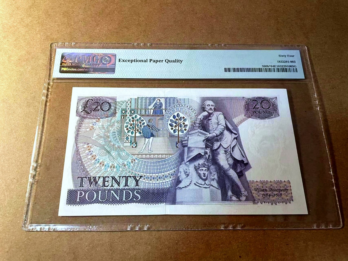 【Blue Auction】✨世界纸币精拍第450期——英伦三岛专场 【p380b* 补号少见】英格兰1970-80年20镑 PMG66EPQ 