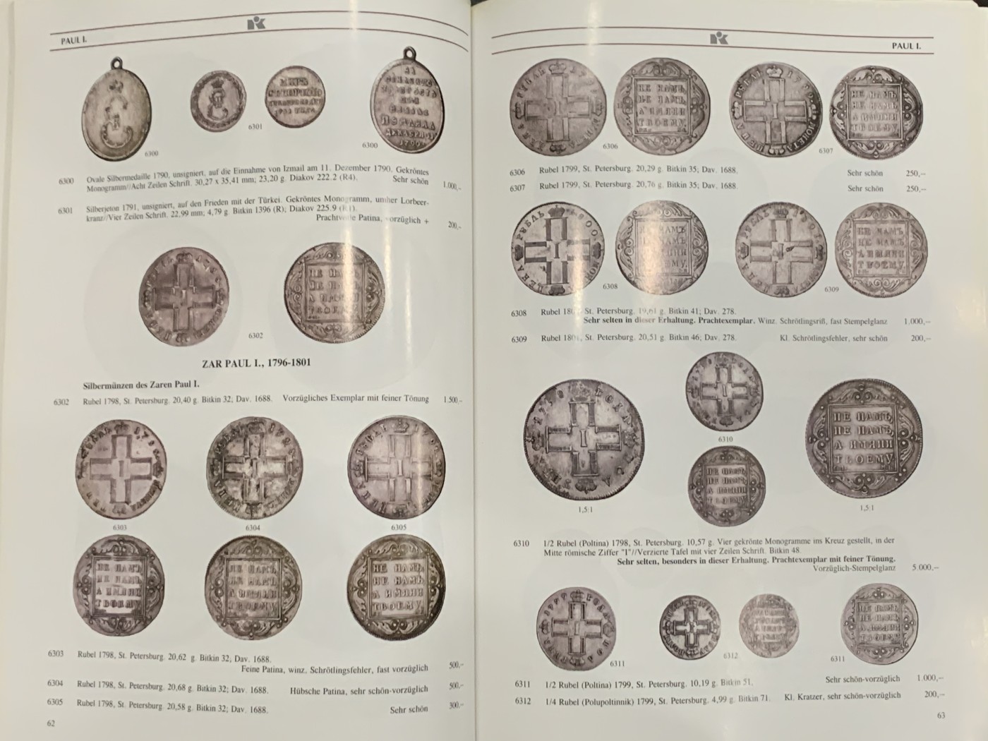 《竞宝斋》第252场-周日，周一2场连拍 (全场包邮) 5本一组 昆克钱币拍卖目录 高清全彩