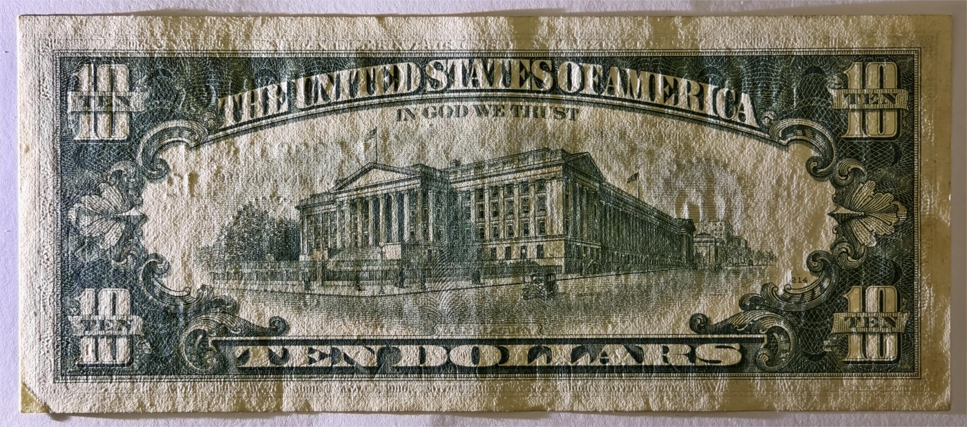 紫瑗钱币——第333期拍卖——纸币场 美国 1969年 L版 C序列 亚历山大·汉密尔顿 10美元 小头版 UNC-