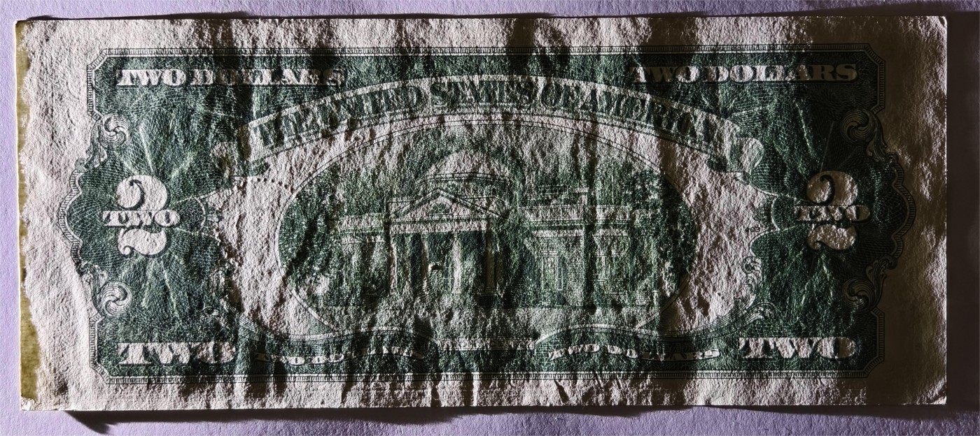 紫瑗钱币——第333期拍卖——纸币场 美国 1953年 A序列 托马斯·杰斐逊 2美元 红印 政府券 AU