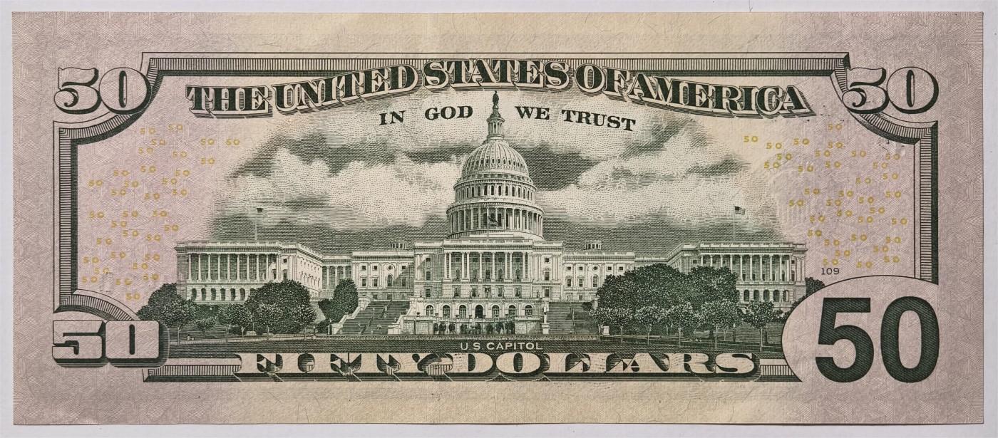 紫瑗钱币——第333期拍卖——纸币场 美国 2013年 B版 无序列 尤里西斯·辛普森·格兰特 彩色版 50美元 UNC