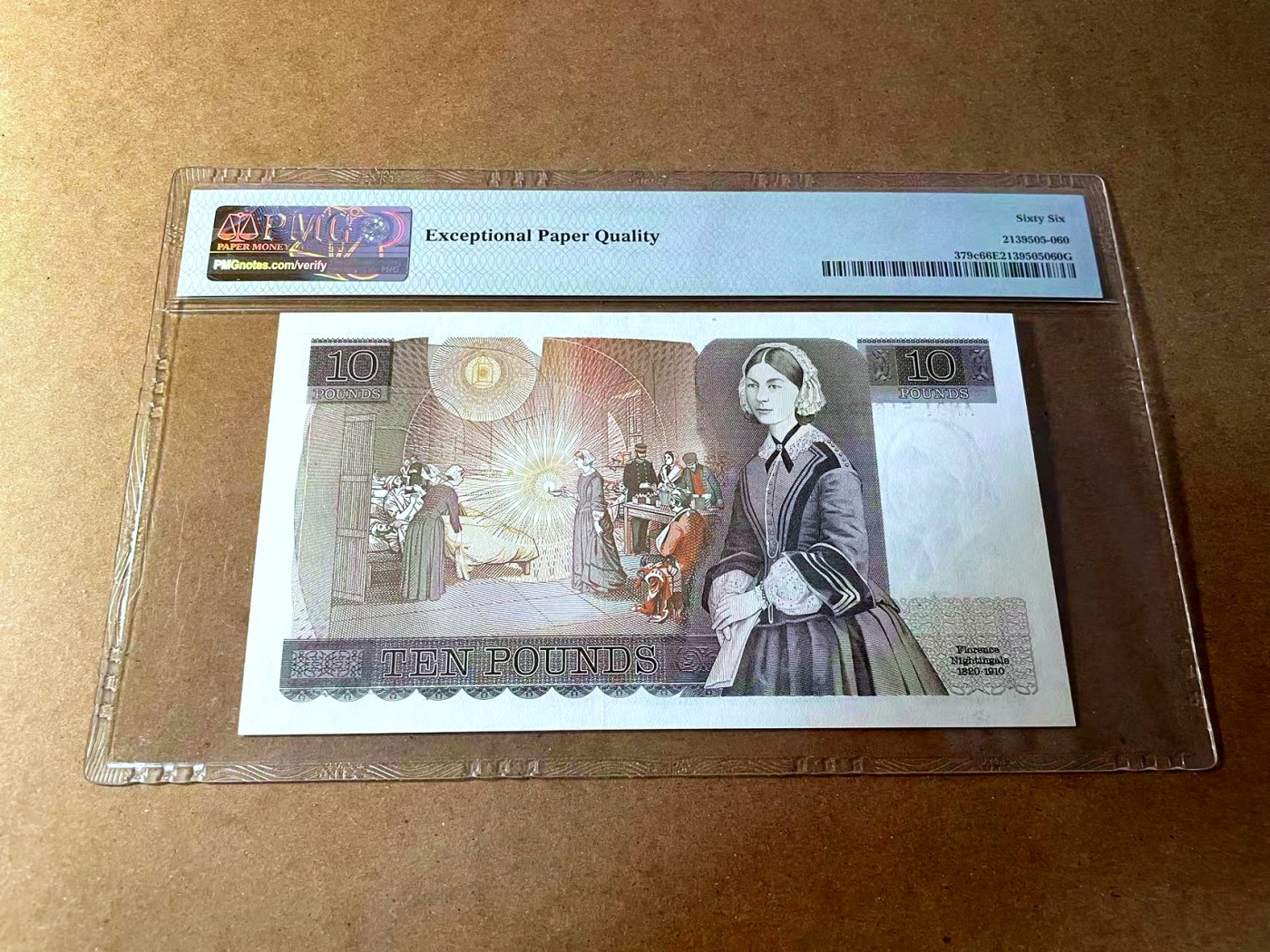 【Blue Auction】✨世界纸币精拍第450期——英伦三岛专场 【p379c  AN01该签首冠】英格兰1984-86年10镑 PMG66EPQ 