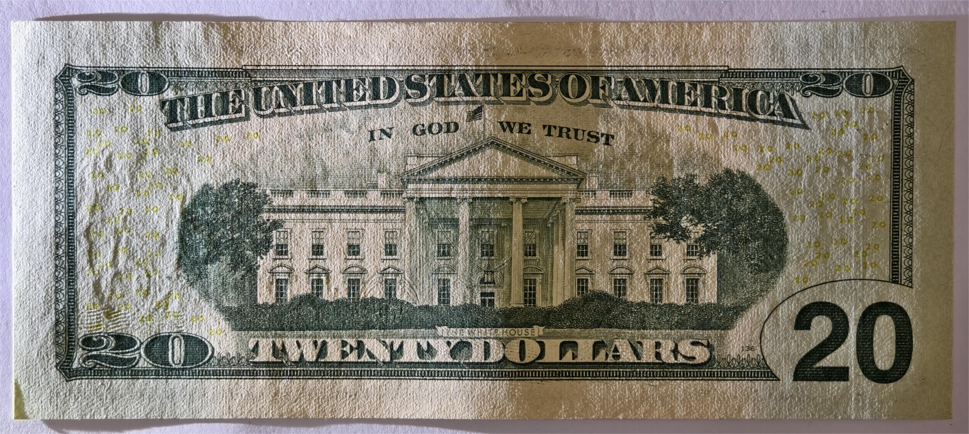 紫瑗钱币——第333期拍卖——纸币场 美国 2009年 L版 无序列 安德鲁·杰克逊 20美元 彩色版 UNC